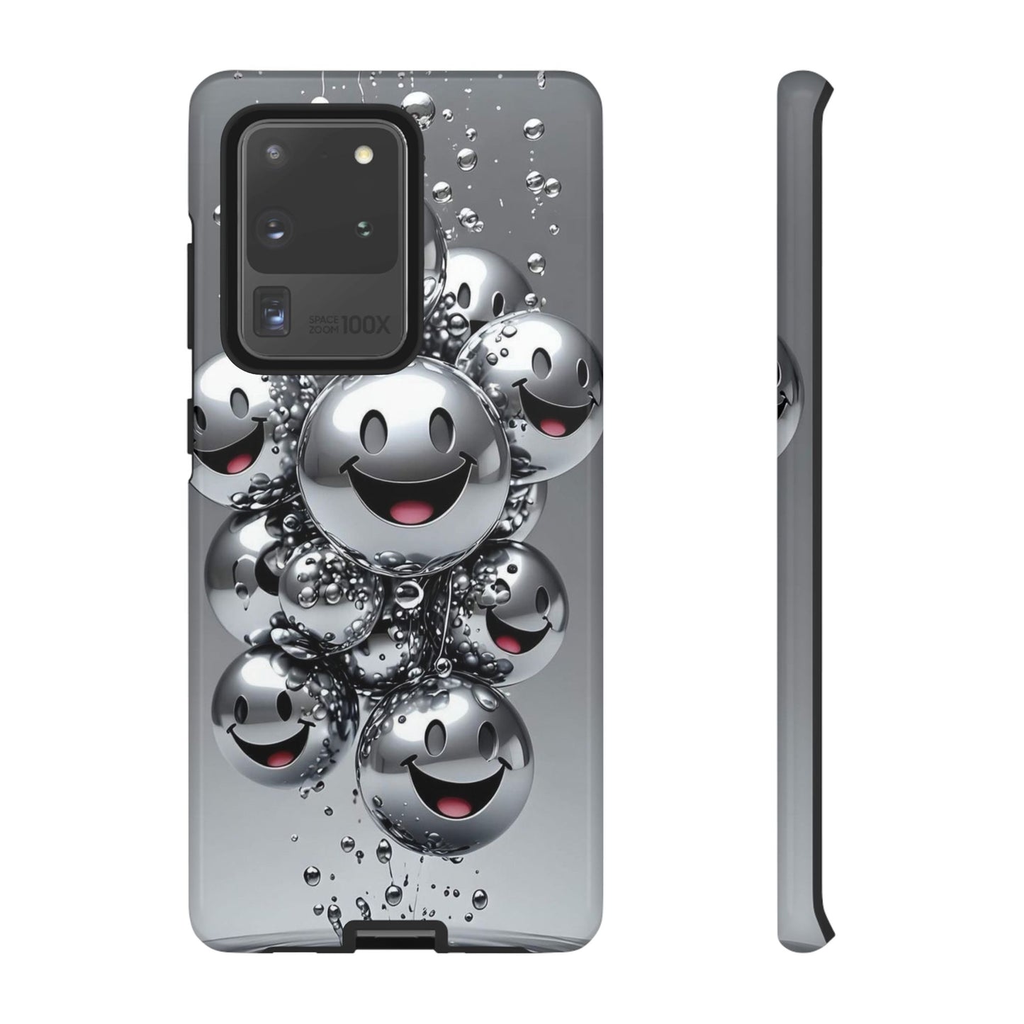 Cheerful Phone Case with Smiley Faces, Tough and Fun Case for You, Gift for Friends, Unique Smartphone Cover, Bubble Design | Samsung Case
