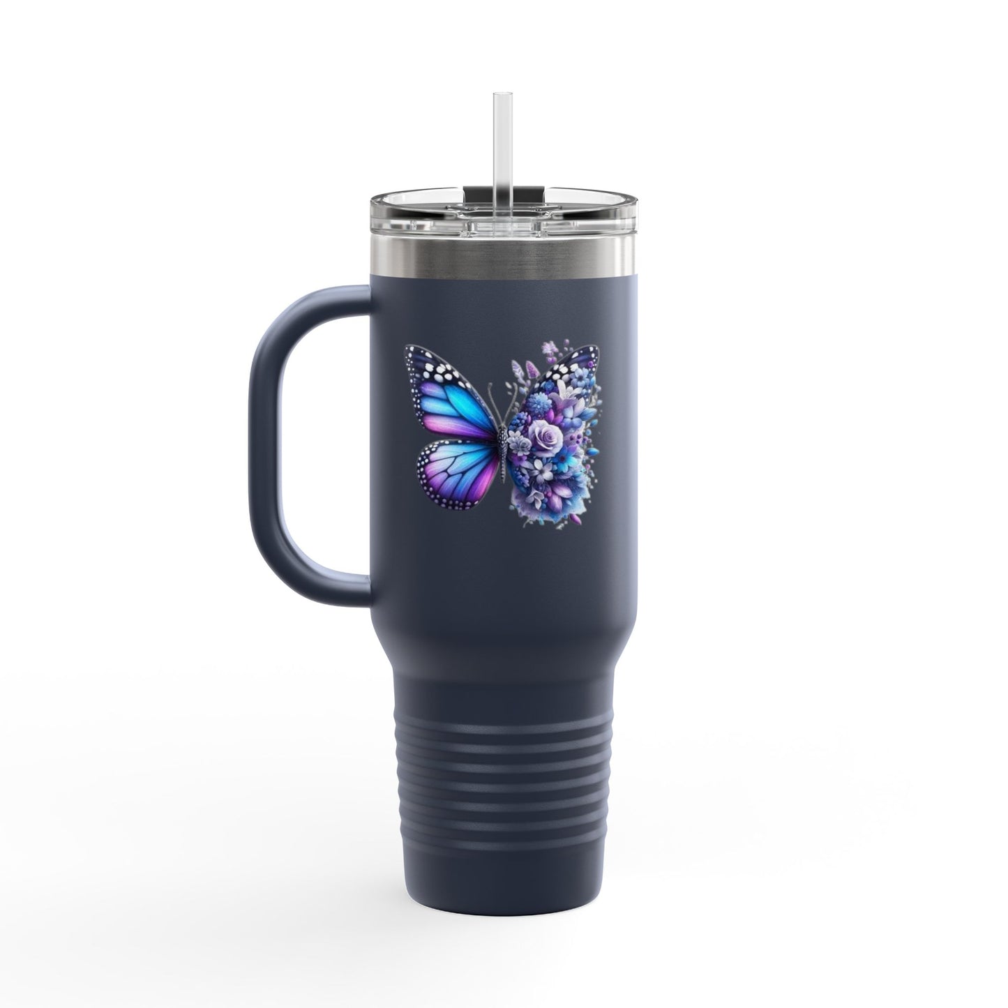 Colorful Butterfly Insulated Travel Tumbler, 40oz