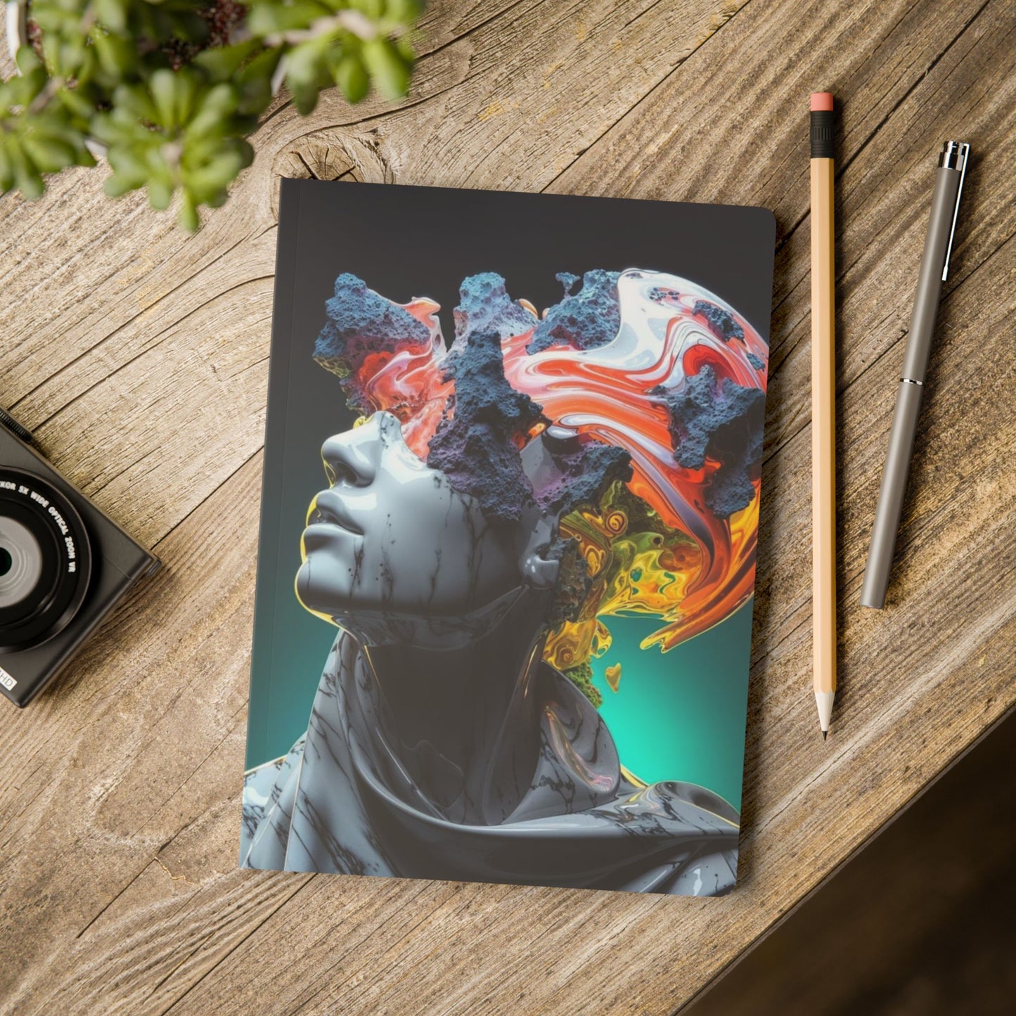Artistic Softcover Journal for Reflection, Creative Writing, Gift for Students, Unique Notebook, Personal Growth Diary