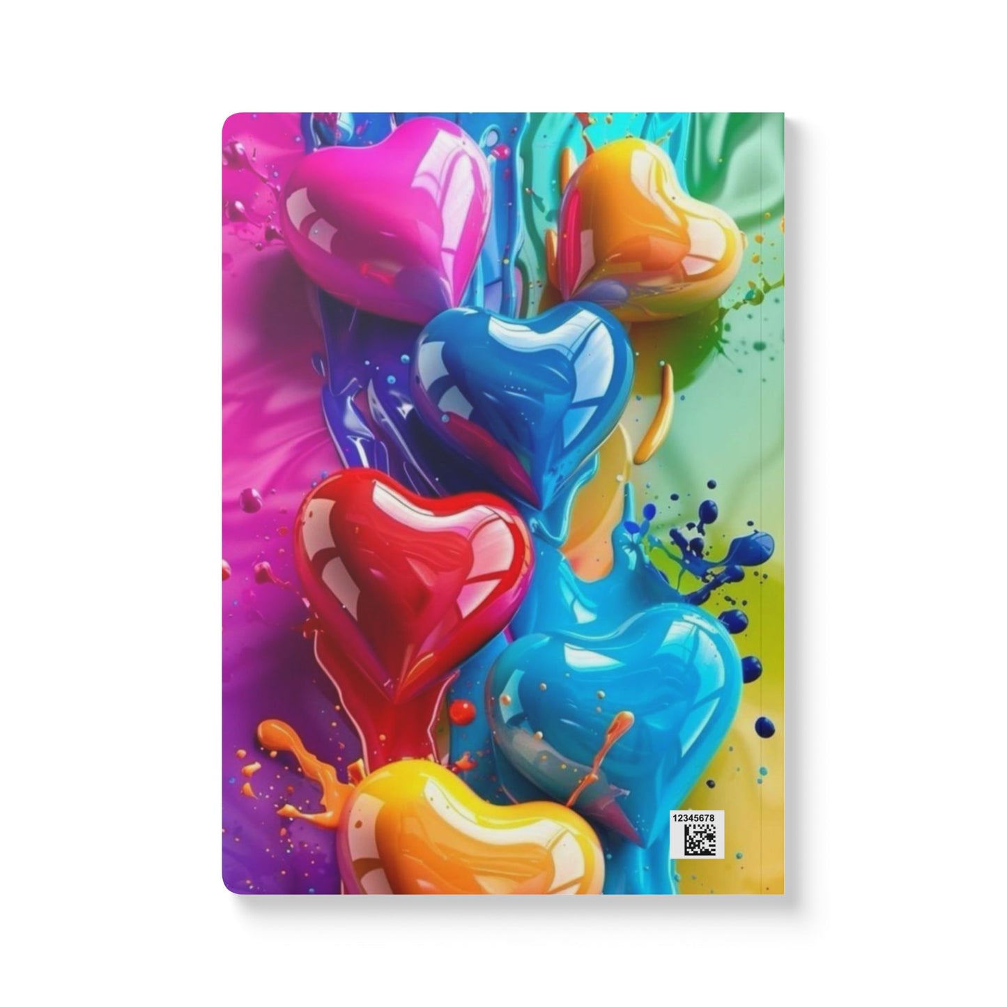 Vibrant Heart-Themed Softcover Journal, Colorful Notebook, Art Journal, Gift for Creatives, Love & Friendship Notes, Creative Writing Diary