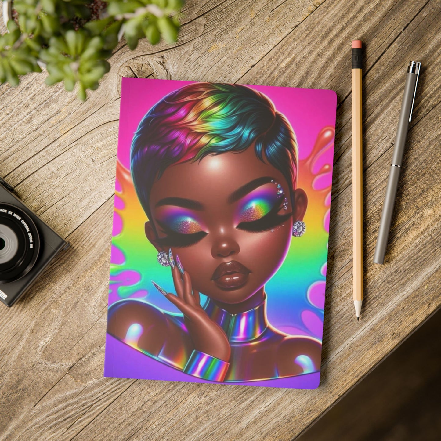 Vibrant Softcover Journal – You Are Your Best Masterpiece, Inspirational Stationery, Rainbow Art Journal, Unique Gift Ideas, Self-Care