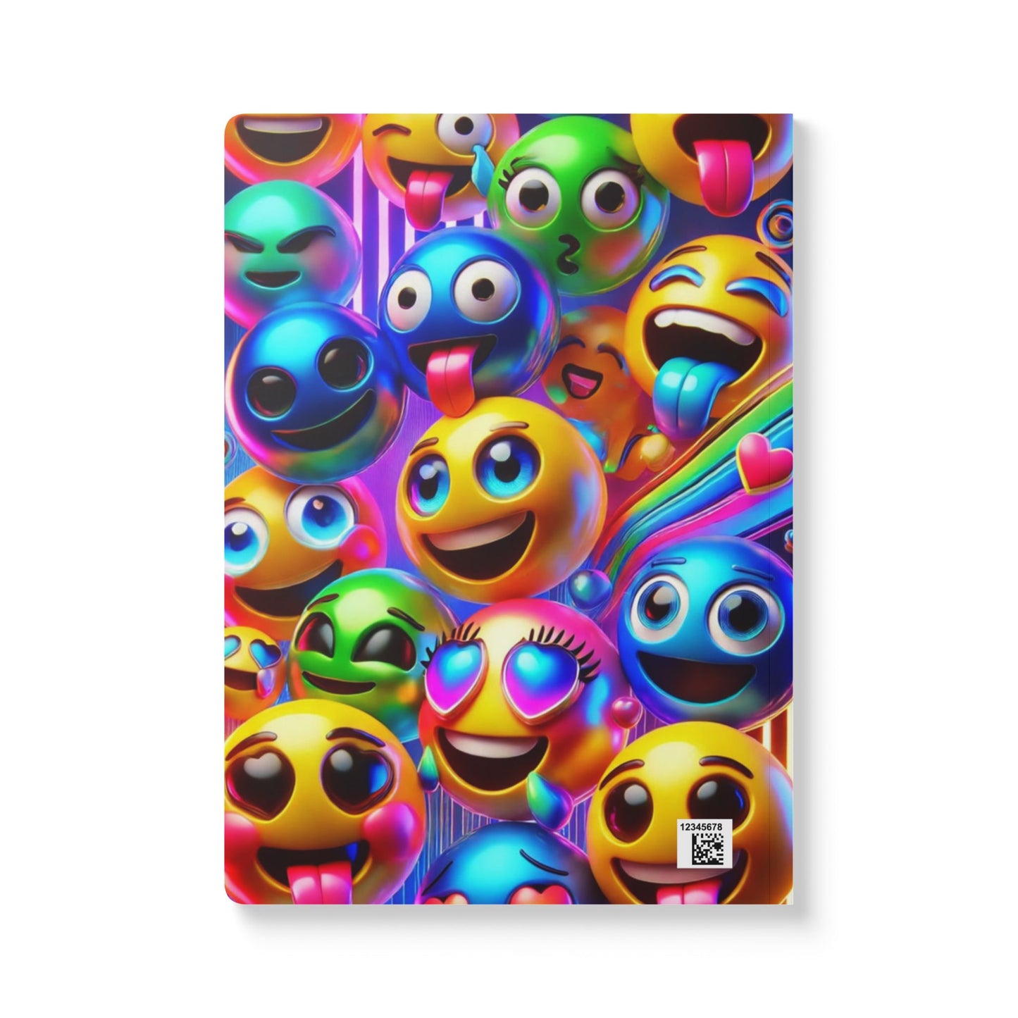 Vibrant Emoji Softcover Journal, Fun Notebook for Kids, Cute Diary for Teens, Gift for Students, Colorful Writing Pad