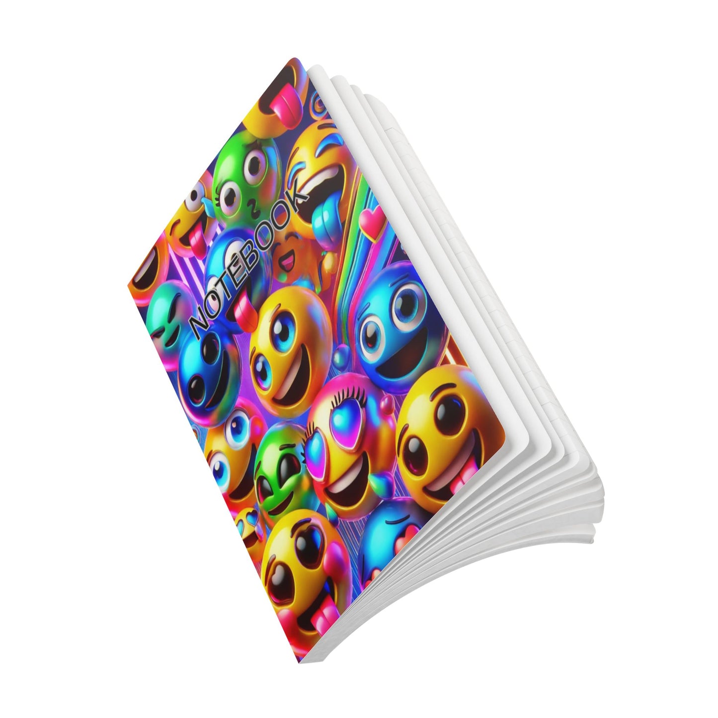 Vibrant Emoji Softcover Journal, Fun Notebook for Kids, Cute Diary for Teens, Gift for Students, Colorful Writing Pad