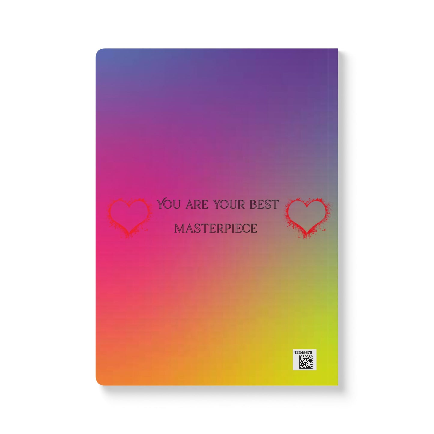 Vibrant Softcover Journal – You Are Your Best Masterpiece, Inspirational Stationery, Rainbow Art Journal, Unique Gift Ideas, Self-Care
