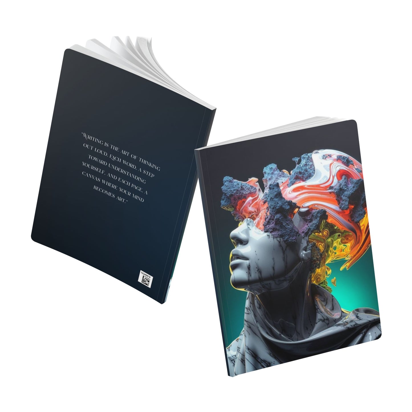Artistic Softcover Journal for Reflection, Creative Writing, Gift for Students, Unique Notebook, Personal Growth Diary