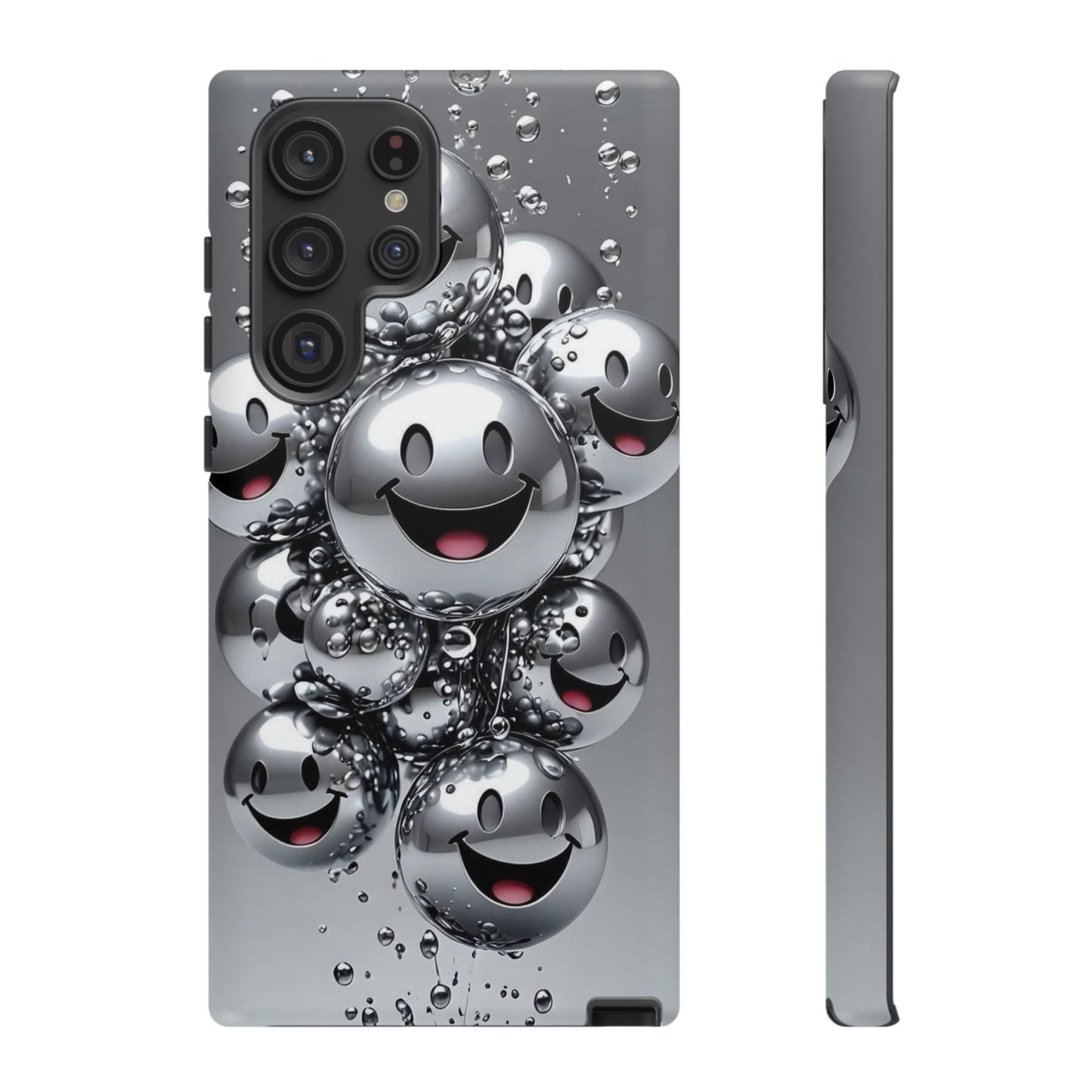 Cheerful Phone Case with Smiley Faces, Tough and Fun Case for You, Gift for Friends, Unique Smartphone Cover, Bubble Design | Samsung Case