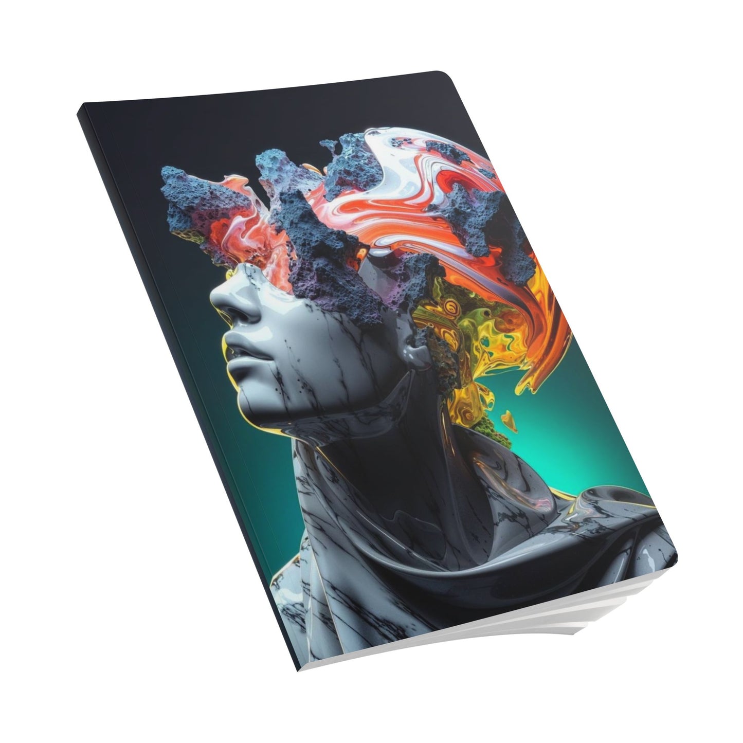 Artistic Softcover Journal for Reflection, Creative Writing, Gift for Students, Unique Notebook, Personal Growth Diary