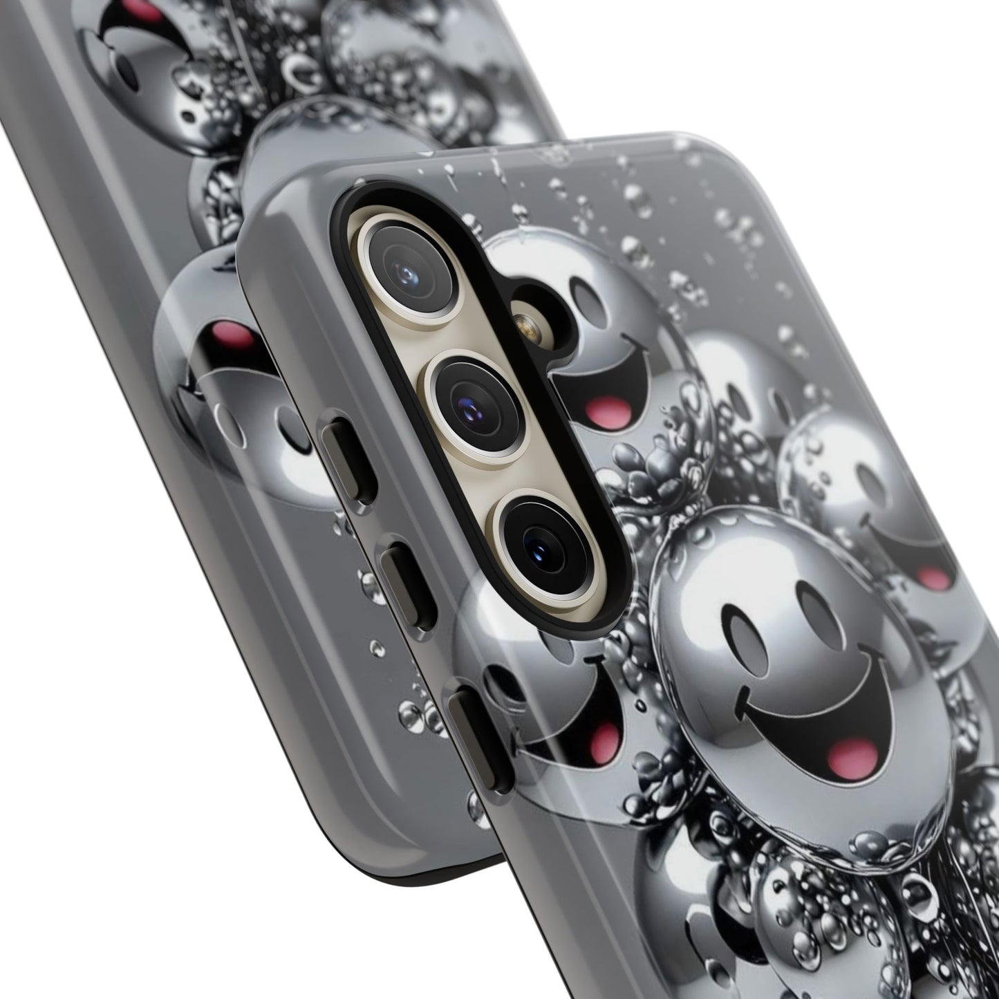 Cheerful Phone Case with Smiley Faces, Tough and Fun Case for You, Gift for Friends, Unique Smartphone Cover, Bubble Design | Samsung Case