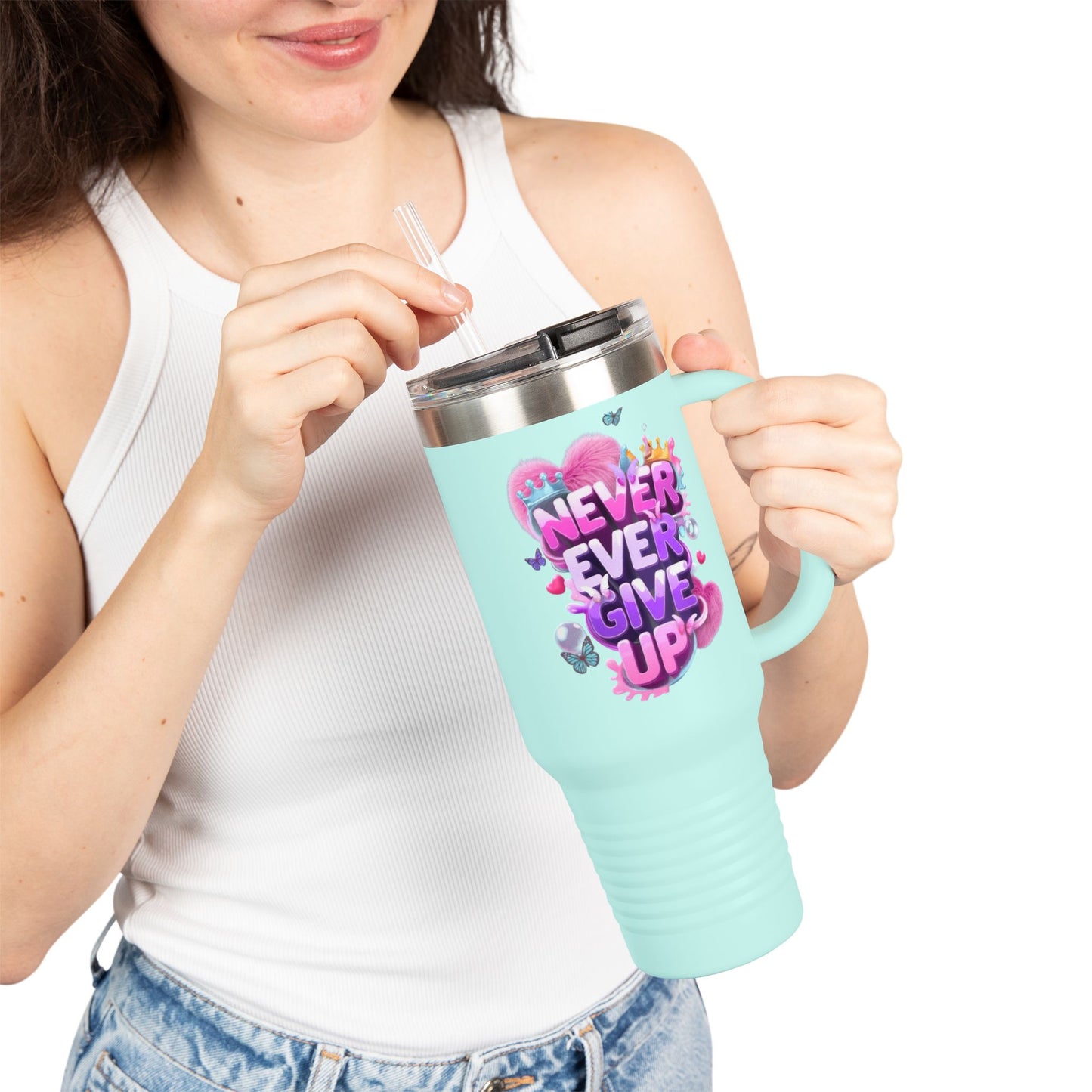 Motivational Insulated Travel Tumbler - 40oz