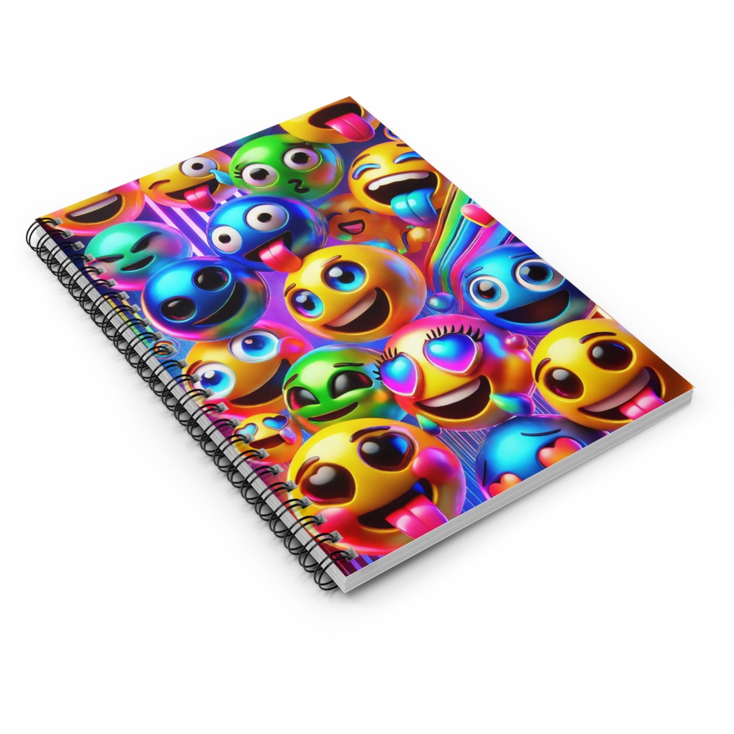 Colorful Emoji Spiral Notebook - Perfect for School, Journaling, Gifts, Stationery, or Art Projects!