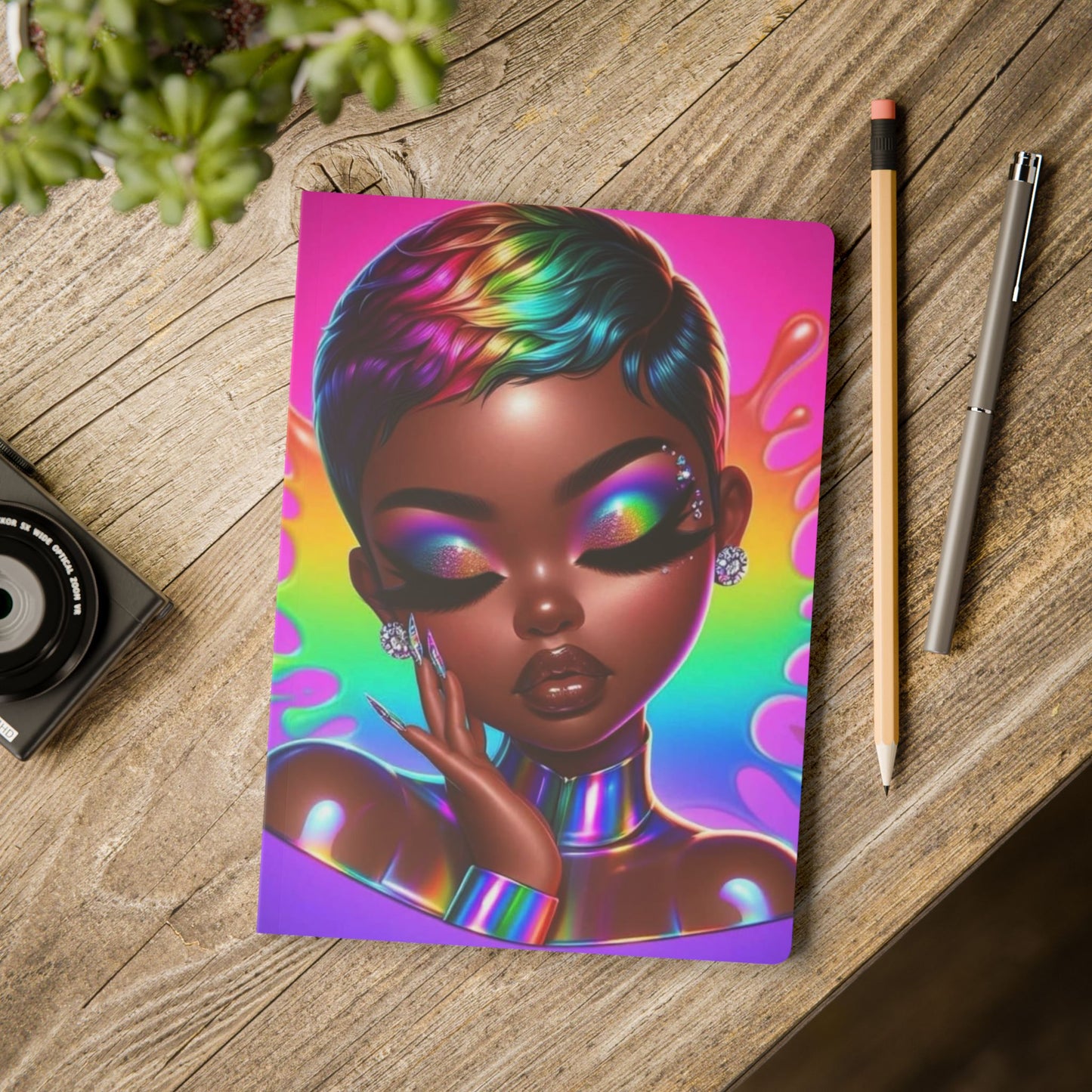 Vibrant Softcover Journal – You Are Your Best Masterpiece, Inspirational Stationery, Rainbow Art Journal, Unique Gift Ideas, Self-Care