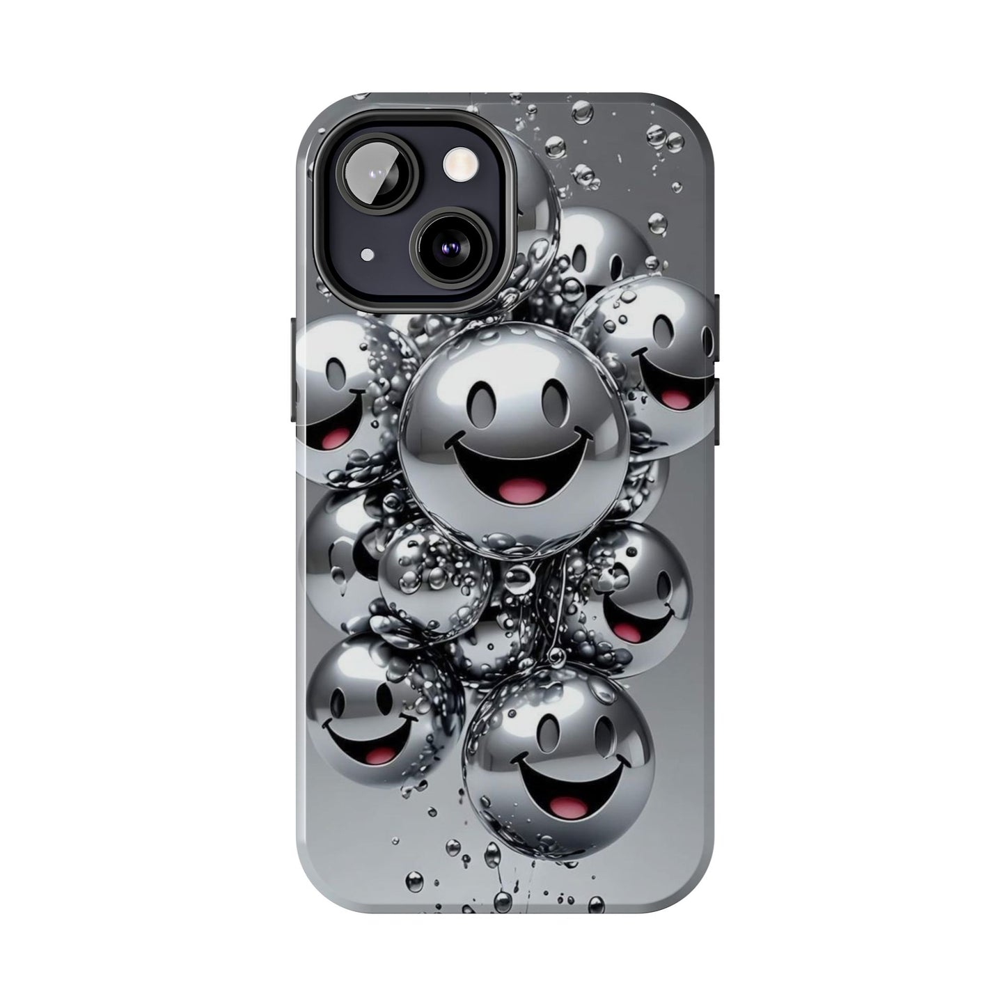 Smiley Bubble Tough Phone Cases - Durable Smartphone Protection, Fun Happy Face Design, Perfect for Gift | Iphone Case