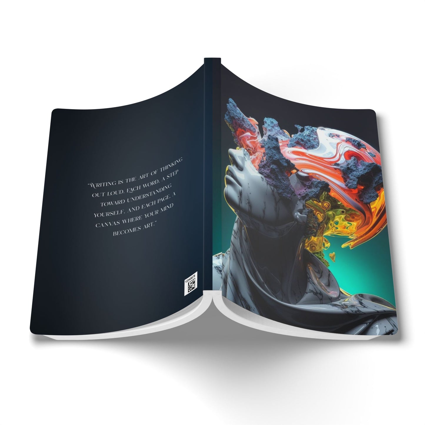 Artistic Softcover Journal for Reflection, Creative Writing, Gift for Students, Unique Notebook, Personal Growth Diary