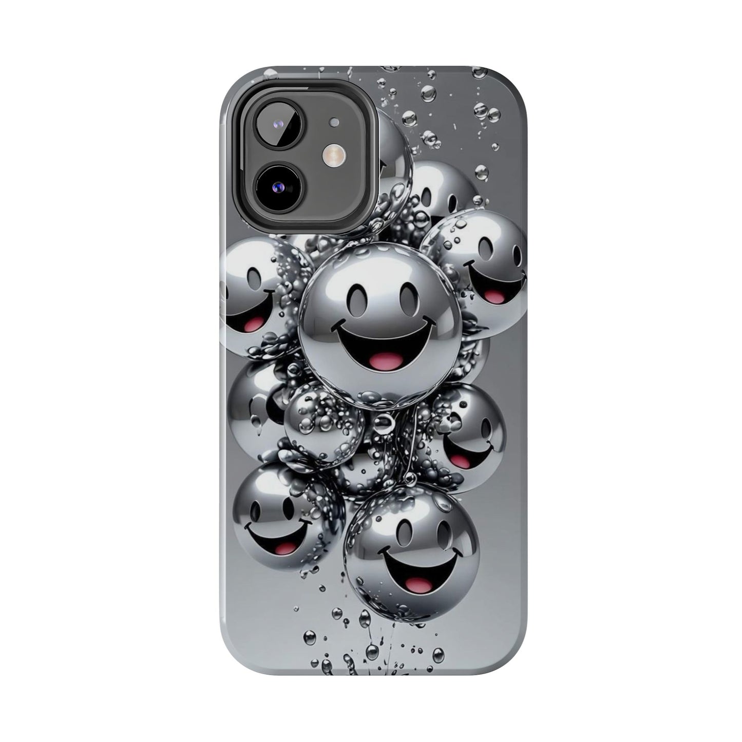 Smiley Bubble Tough Phone Cases - Durable Smartphone Protection, Fun Happy Face Design, Perfect for Gift | Iphone Case