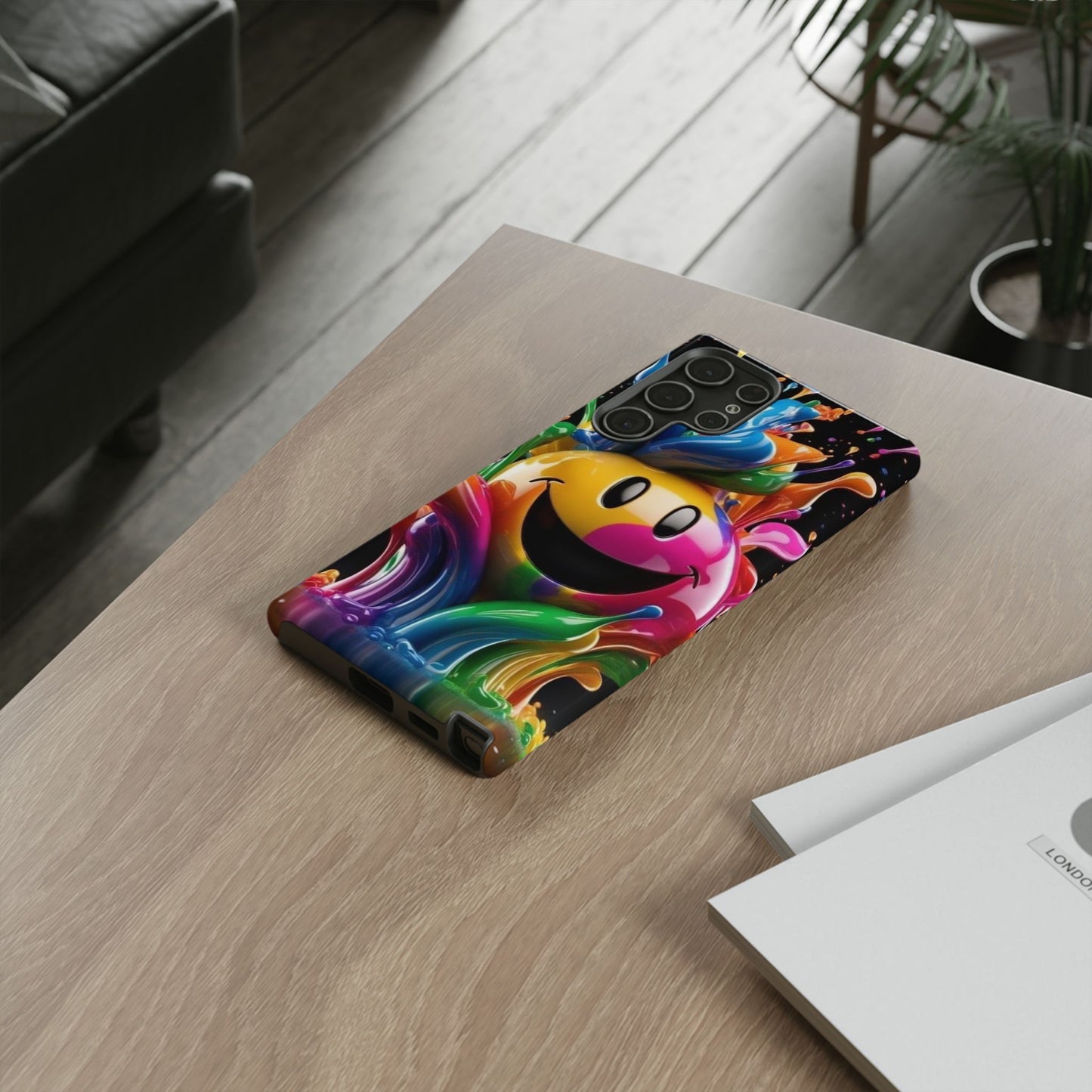 Colorful Smiley Phone Case - Fun and Funky, Vibrant Design, Gift for Friends, Cute Accessories, Unique Phone Cover | Samsung Case