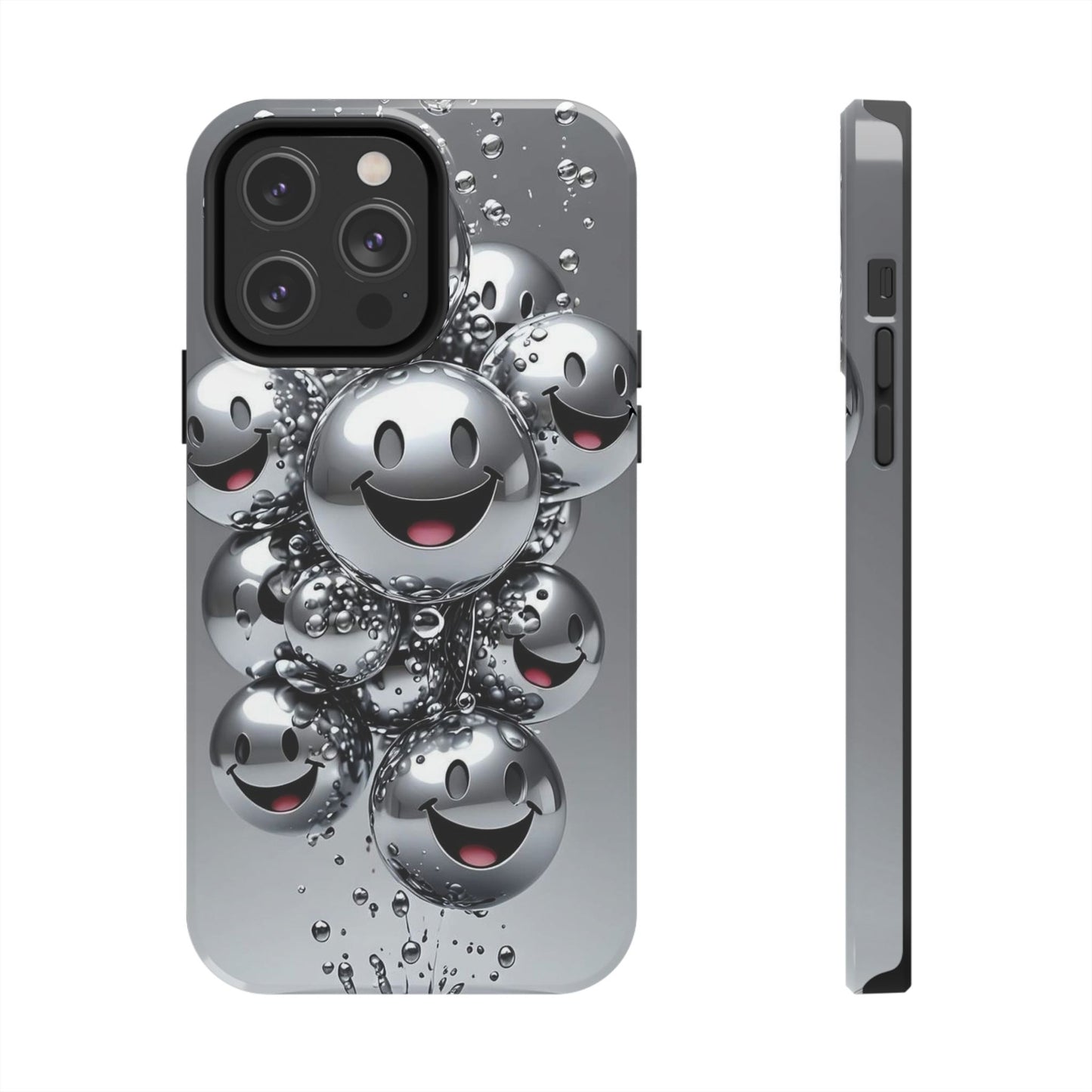 Smiley Bubble Tough Phone Cases - Durable Smartphone Protection, Fun Happy Face Design, Perfect for Gift | Iphone Case