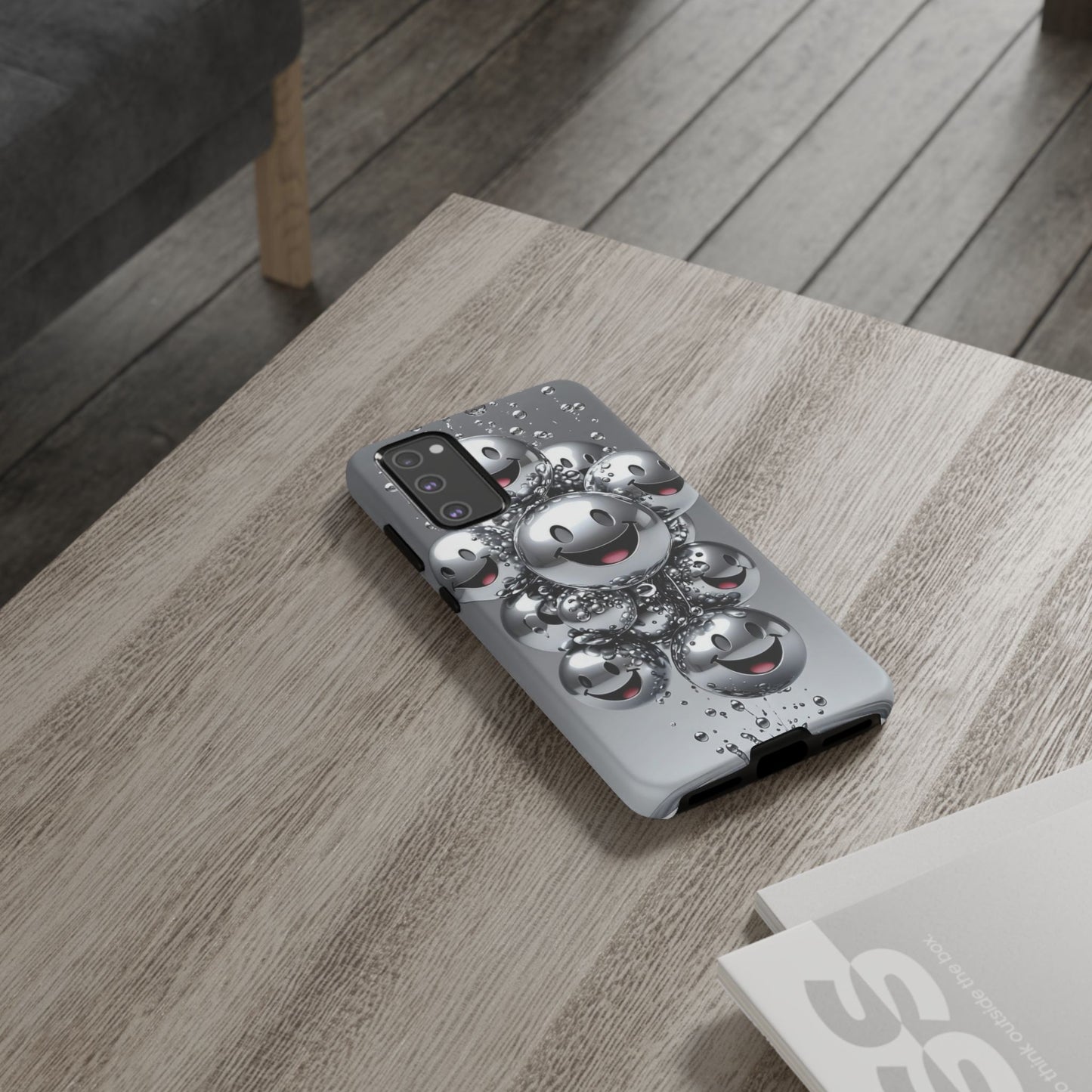 Cheerful Phone Case with Smiley Faces, Tough and Fun Case for You, Gift for Friends, Unique Smartphone Cover, Bubble Design | Samsung Case