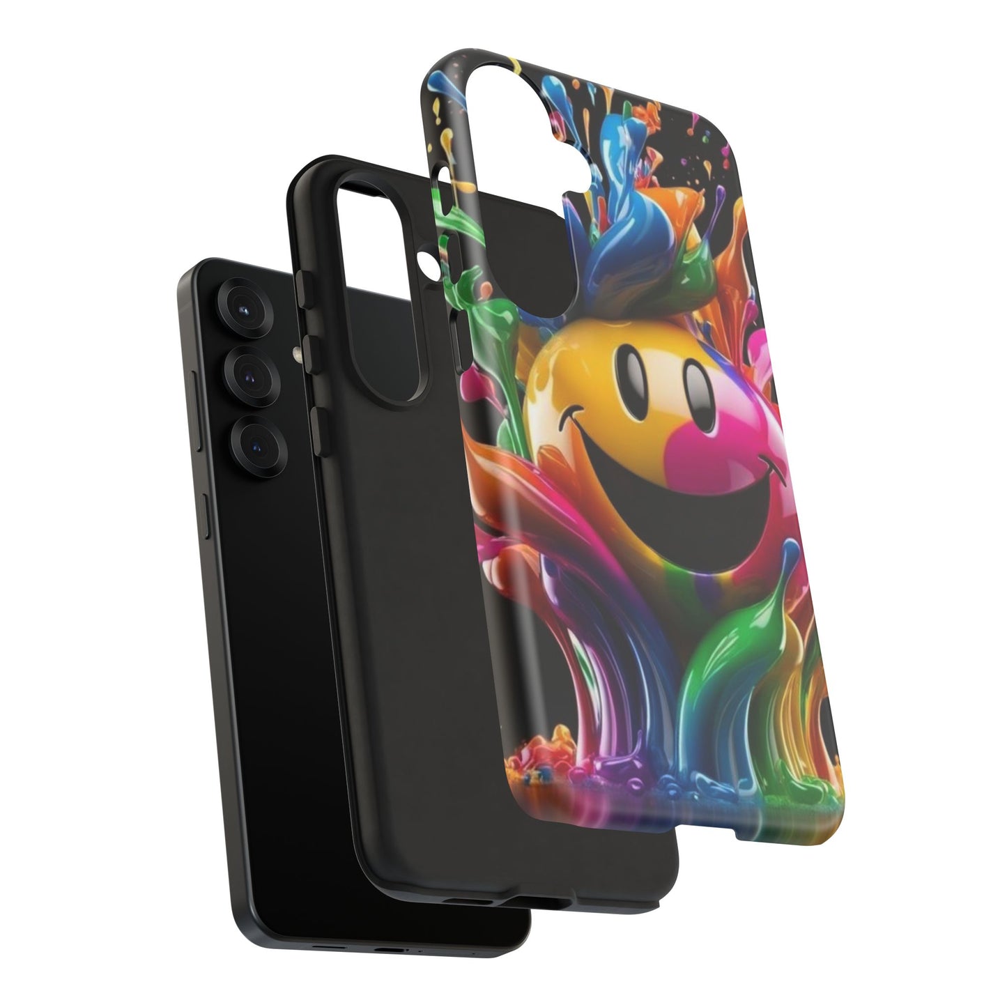 Colorful Smiley Phone Case - Fun and Funky, Vibrant Design, Gift for Friends, Cute Accessories, Unique Phone Cover | Samsung Case