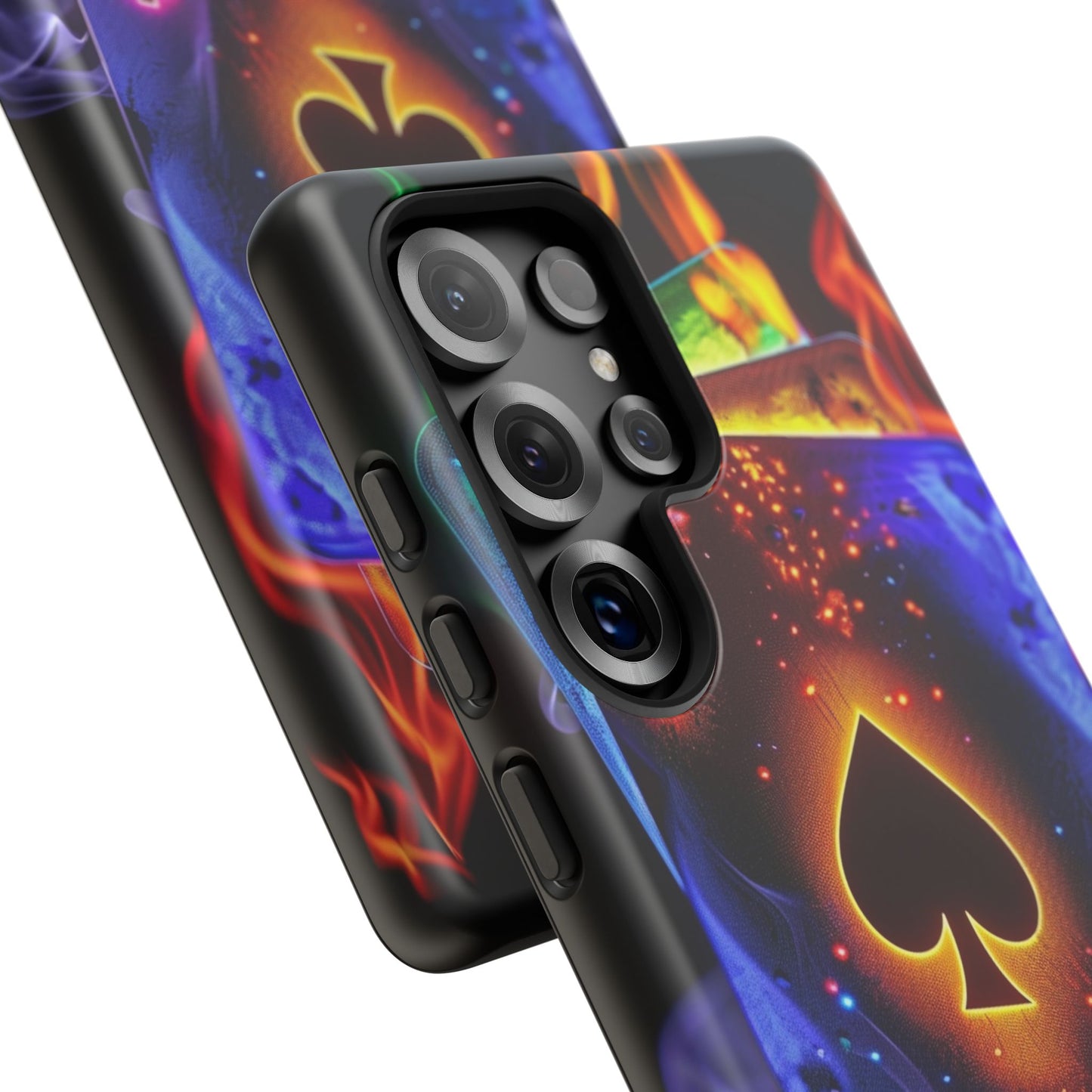 Vibrant Phone Case with Ace of Spades Design, Tough Phone Cover, Colorful Gift for Gamer| Samsung Case