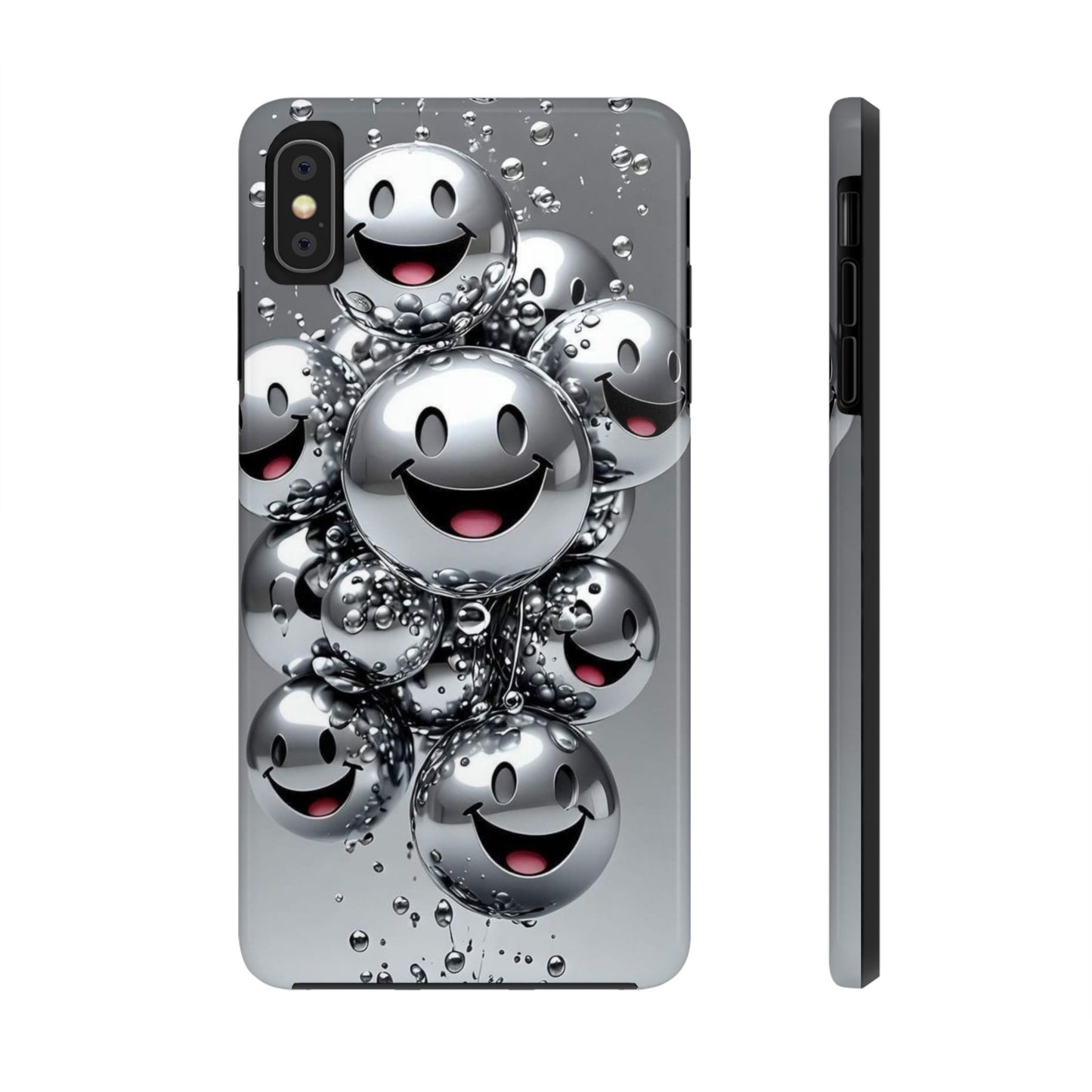 Smiley Bubble Tough Phone Cases - Durable Smartphone Protection, Fun Happy Face Design, Perfect for Gift | Iphone Case