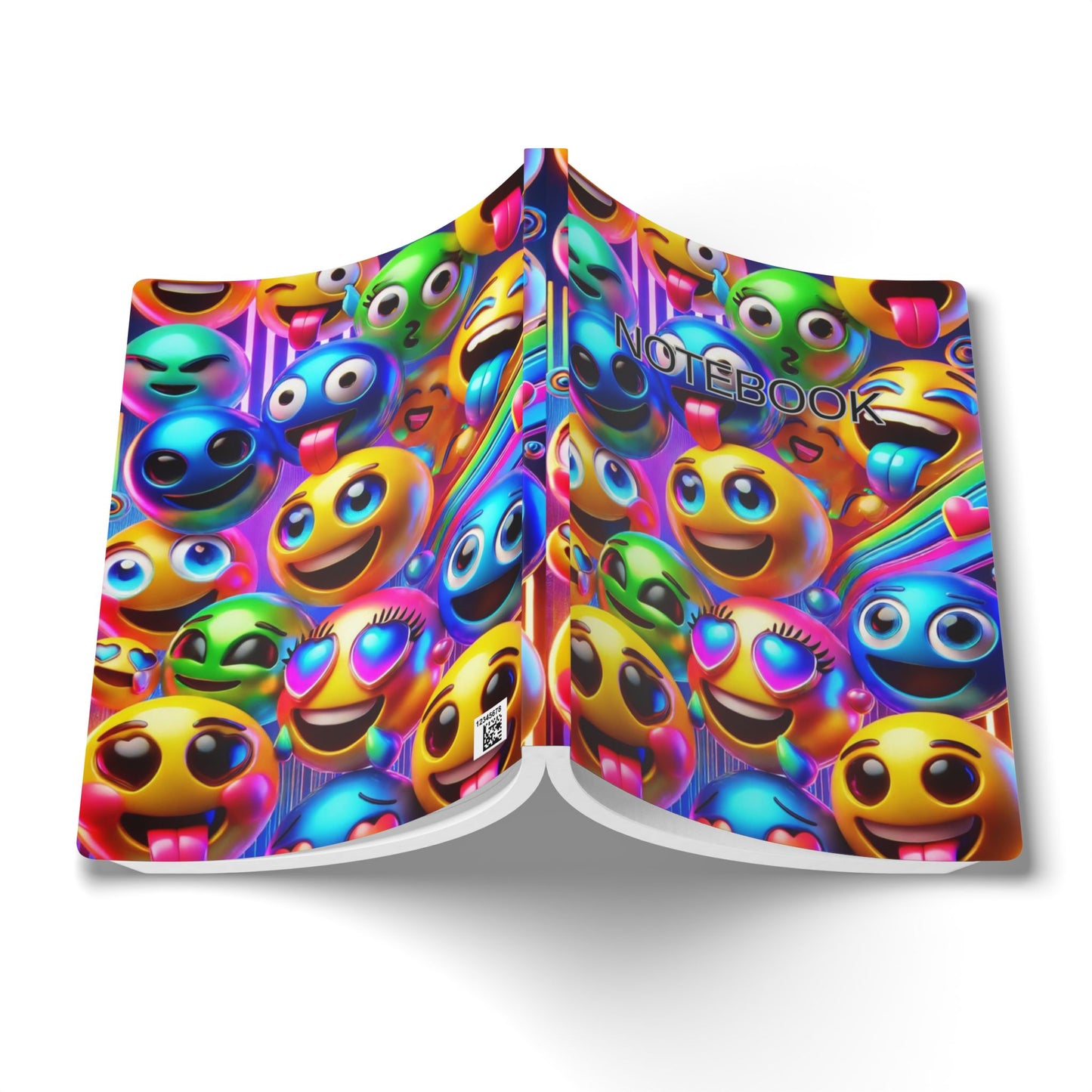 Vibrant Emoji Softcover Journal, Fun Notebook for Kids, Cute Diary for Teens, Gift for Students, Colorful Writing Pad