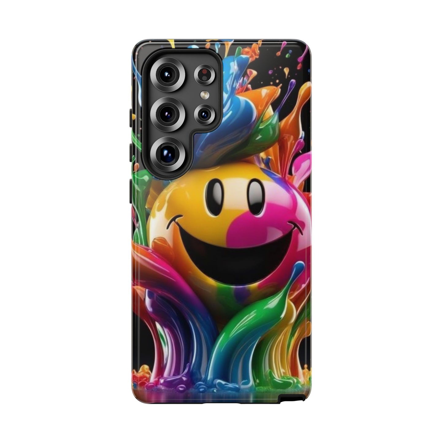 Colorful Smiley Phone Case - Fun and Funky, Vibrant Design, Gift for Friends, Cute Accessories, Unique Phone Cover | Samsung Case