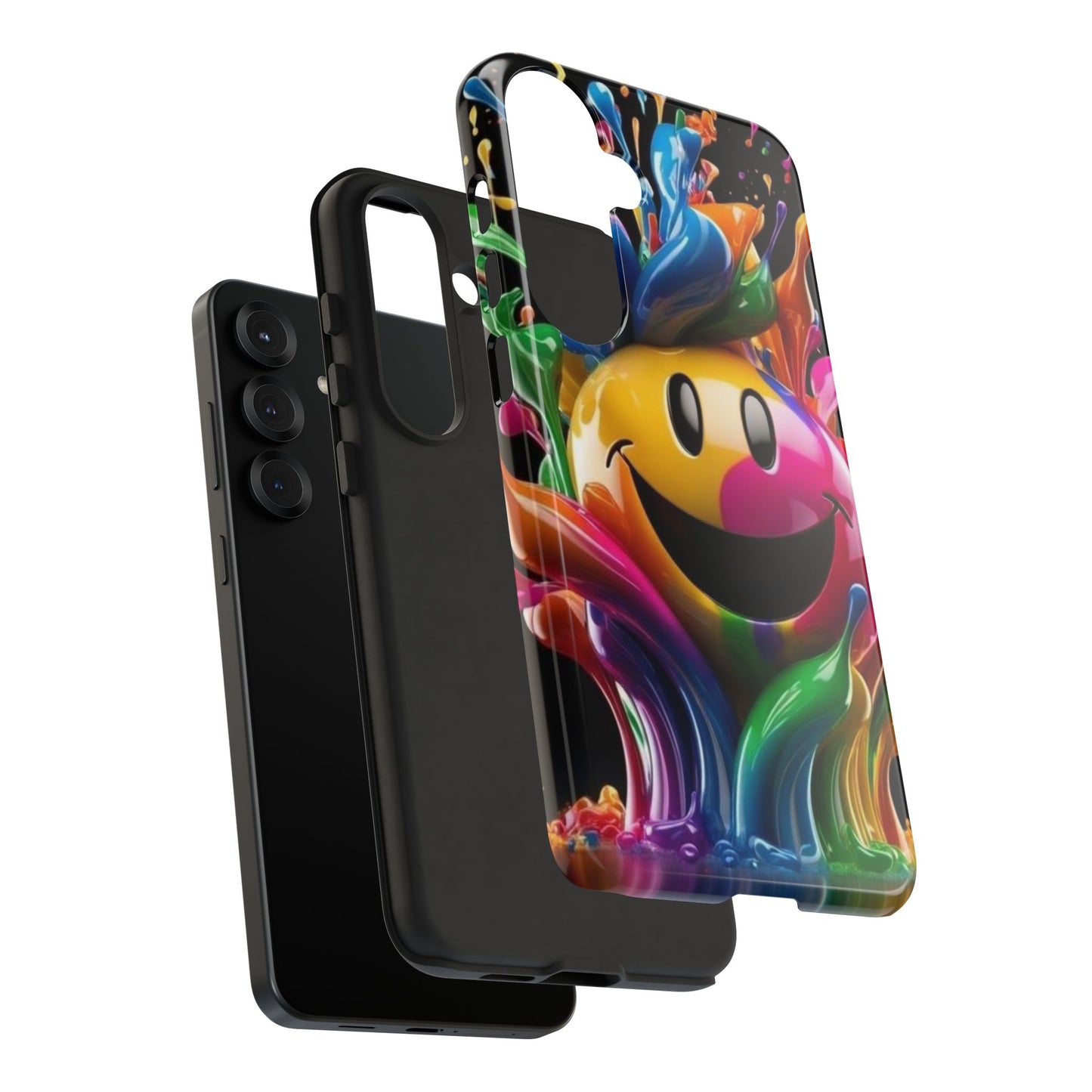 Colorful Smiley Phone Case - Fun and Funky, Vibrant Design, Gift for Friends, Cute Accessories, Unique Phone Cover | Samsung Case