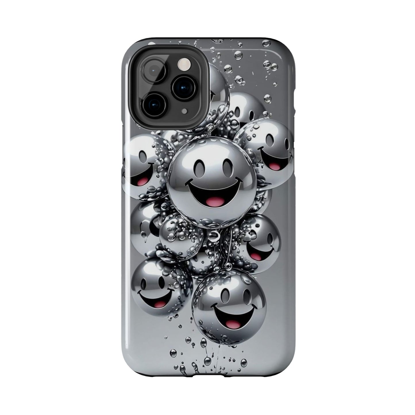 Smiley Bubble Tough Phone Cases - Durable Smartphone Protection, Fun Happy Face Design, Perfect for Gift | Iphone Case