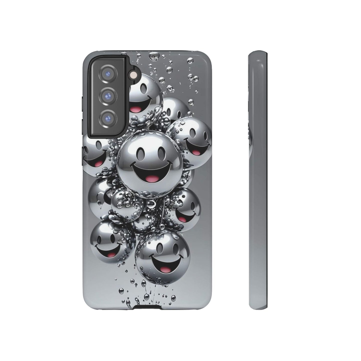 Cheerful Phone Case with Smiley Faces, Tough and Fun Case for You, Gift for Friends, Unique Smartphone Cover, Bubble Design | Samsung Case