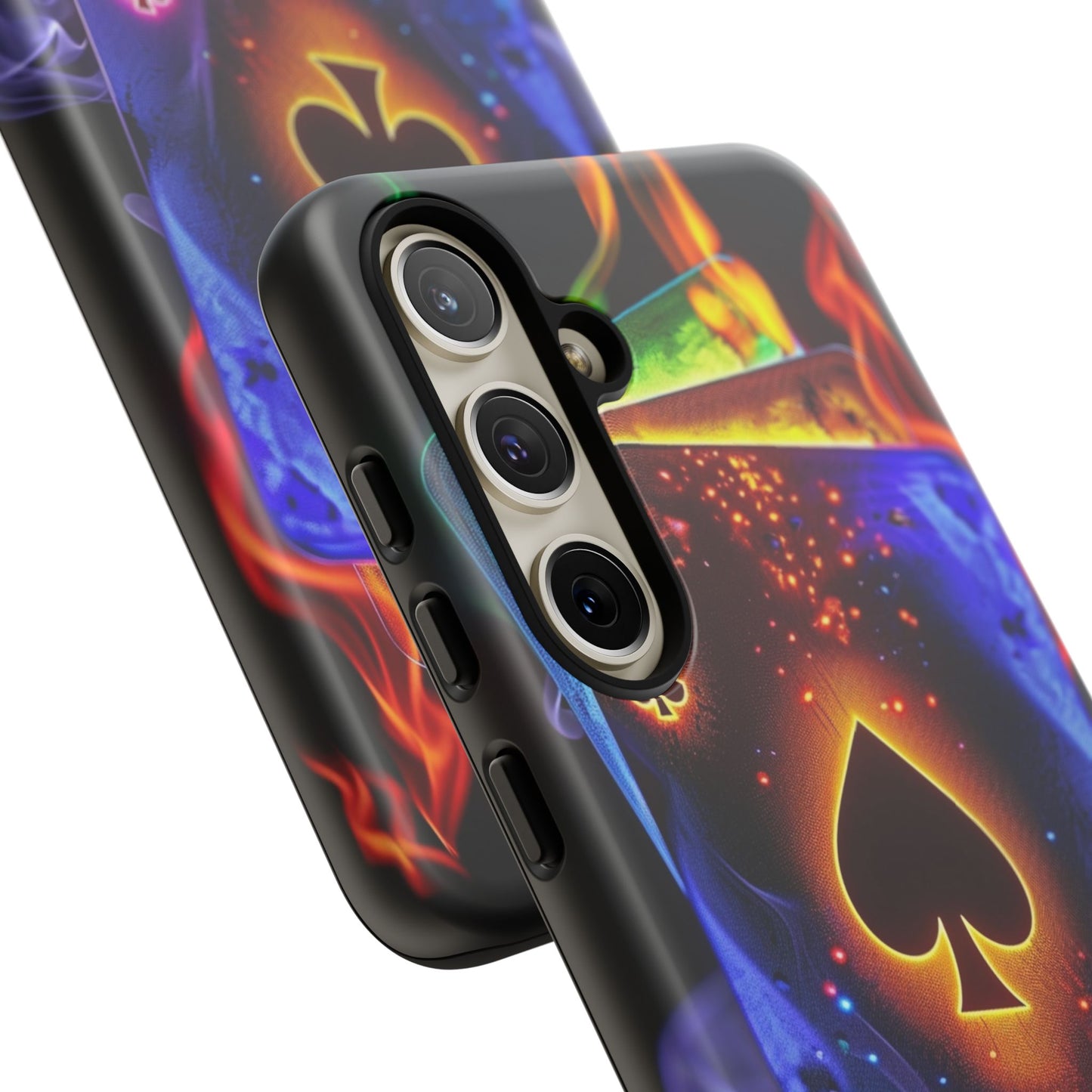 Vibrant Phone Case with Ace of Spades Design, Tough Phone Cover, Colorful Gift for Gamer| Samsung Case
