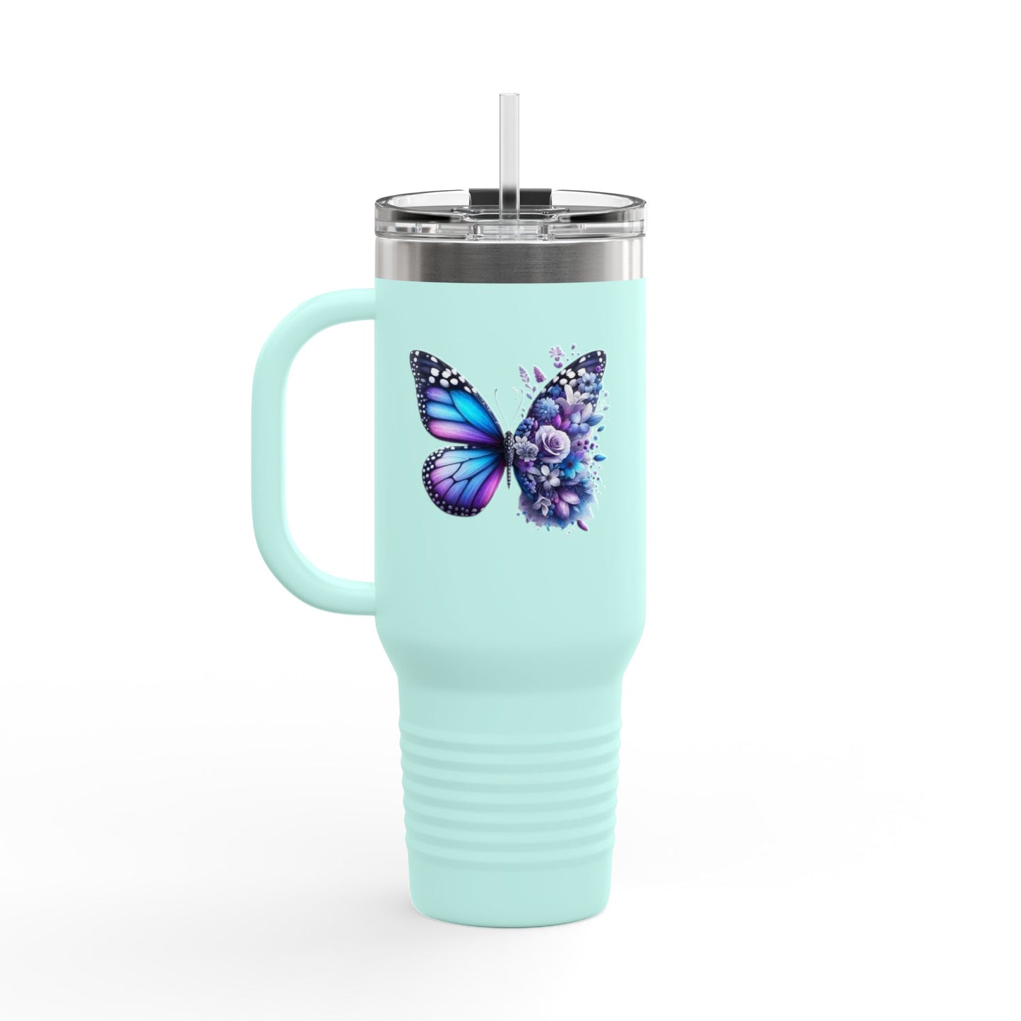 Colorful Butterfly Insulated Travel Tumbler, 40oz
