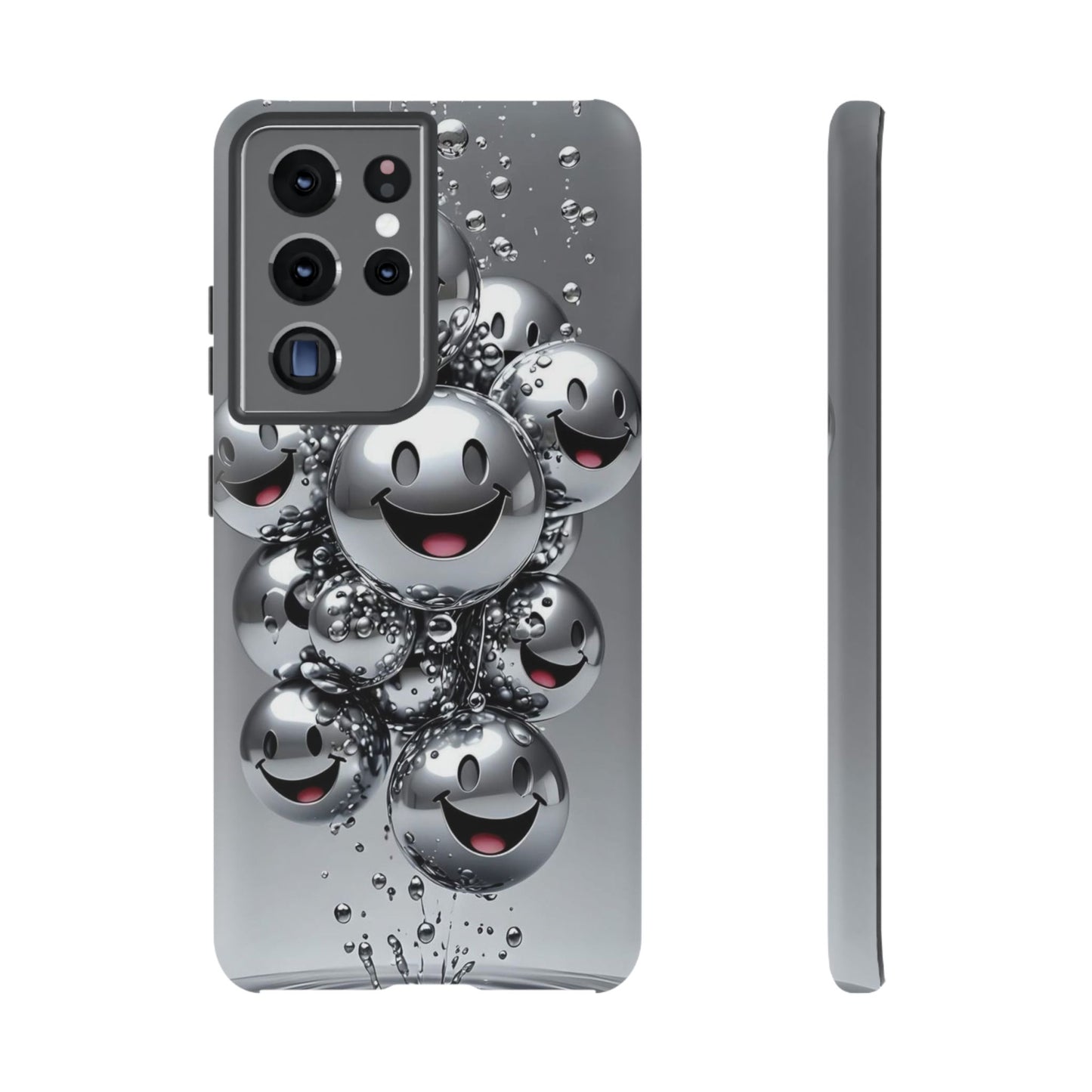 Cheerful Phone Case with Smiley Faces, Tough and Fun Case for You, Gift for Friends, Unique Smartphone Cover, Bubble Design | Samsung Case