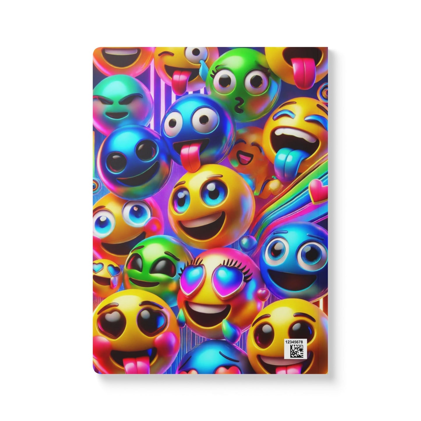 Vibrant Emoji Softcover Journal, Fun Notebook for Kids, Cute Diary for Teens, Gift for Students, Colorful Writing Pad
