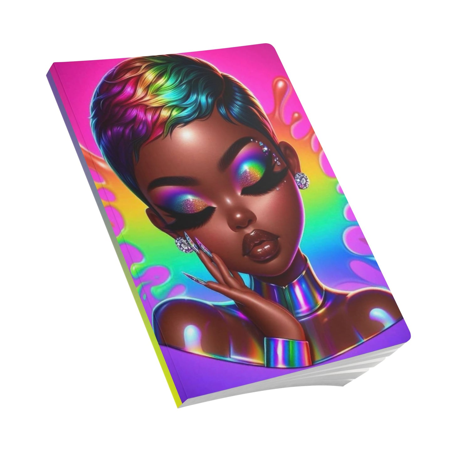 Vibrant Softcover Journal – You Are Your Best Masterpiece, Inspirational Stationery, Rainbow Art Journal, Unique Gift Ideas, Self-Care