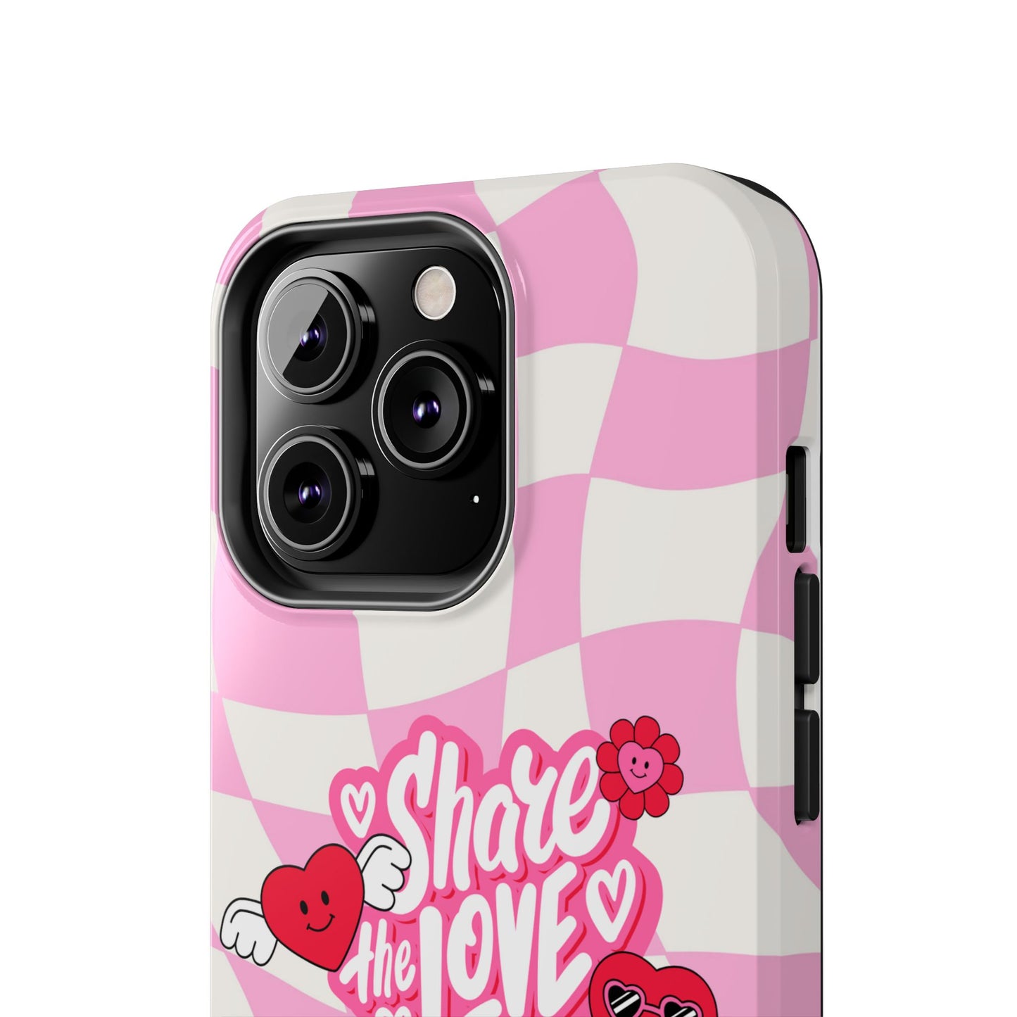 Share the Love Tough Phone Cases - Cute Heart Designs for Valentine's Day, Cute Phone Accessories, Gifts for Teens, Stylish Phone Covers