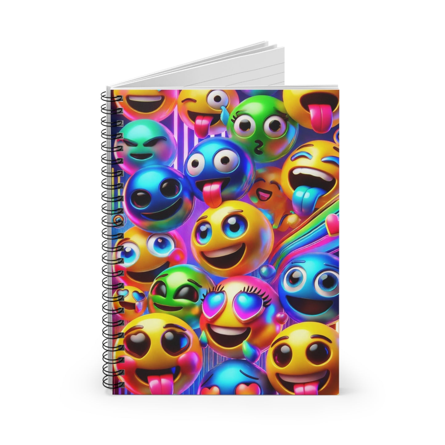 Colorful Emoji Spiral Notebook - Perfect for School, Journaling, Gifts, Stationery, or Art Projects!