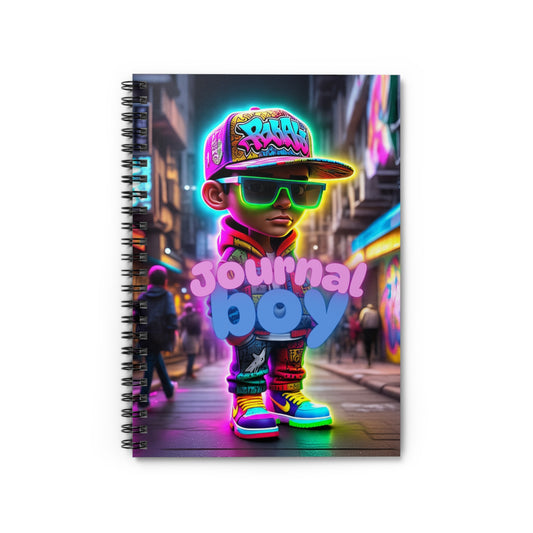 Vibrant Spiral Notebook for Creative Minds, Journal Boy Design, Artistic Stationery, Gift for Students, Writing Companion