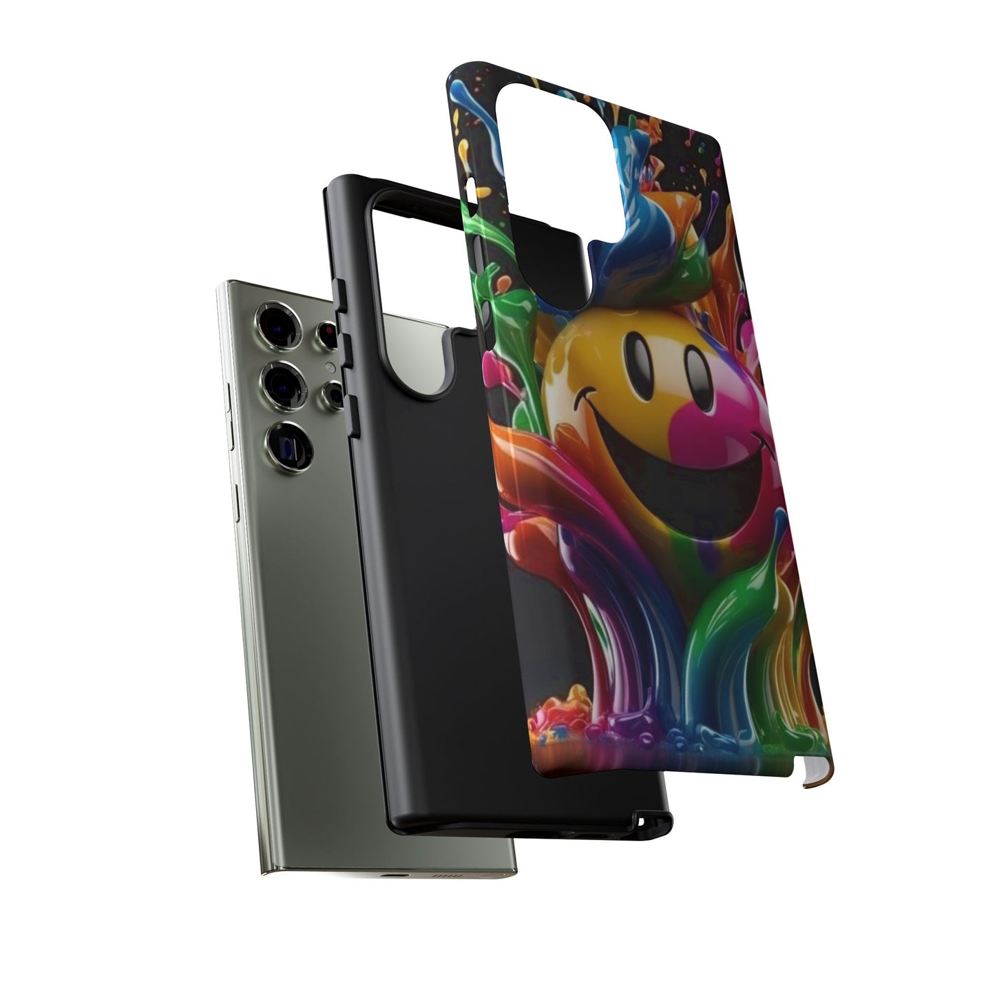 Colorful Smiley Phone Case - Fun and Funky, Vibrant Design, Gift for Friends, Cute Accessories, Unique Phone Cover | Samsung Case