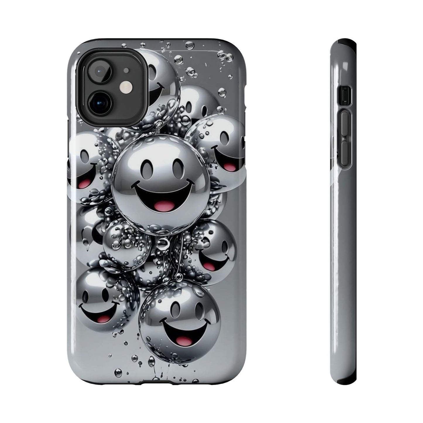 Smiley Bubble Tough Phone Cases - Durable Smartphone Protection, Fun Happy Face Design, Perfect for Gift | Iphone Case