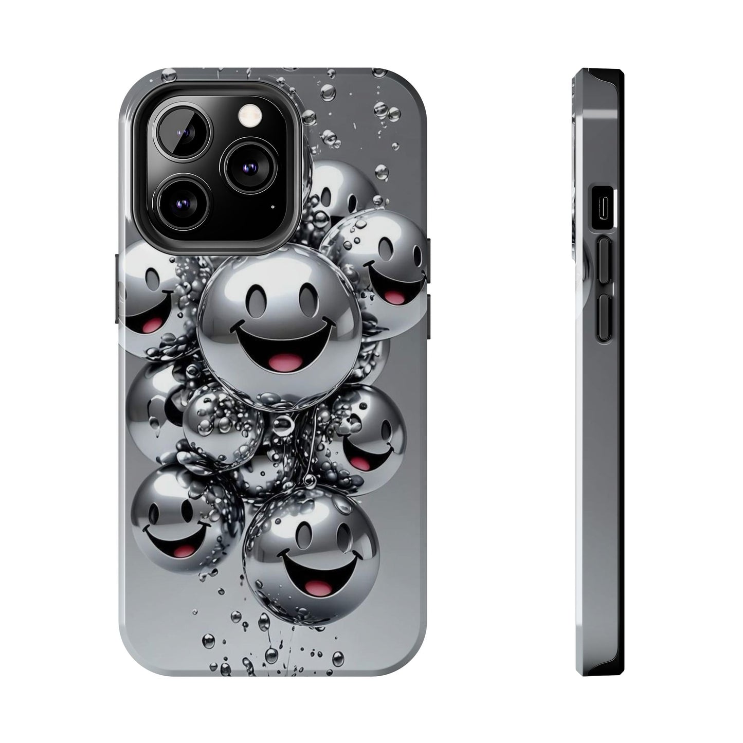 Smiley Bubble Tough Phone Cases - Durable Smartphone Protection, Fun Happy Face Design, Perfect for Gift | Iphone Case
