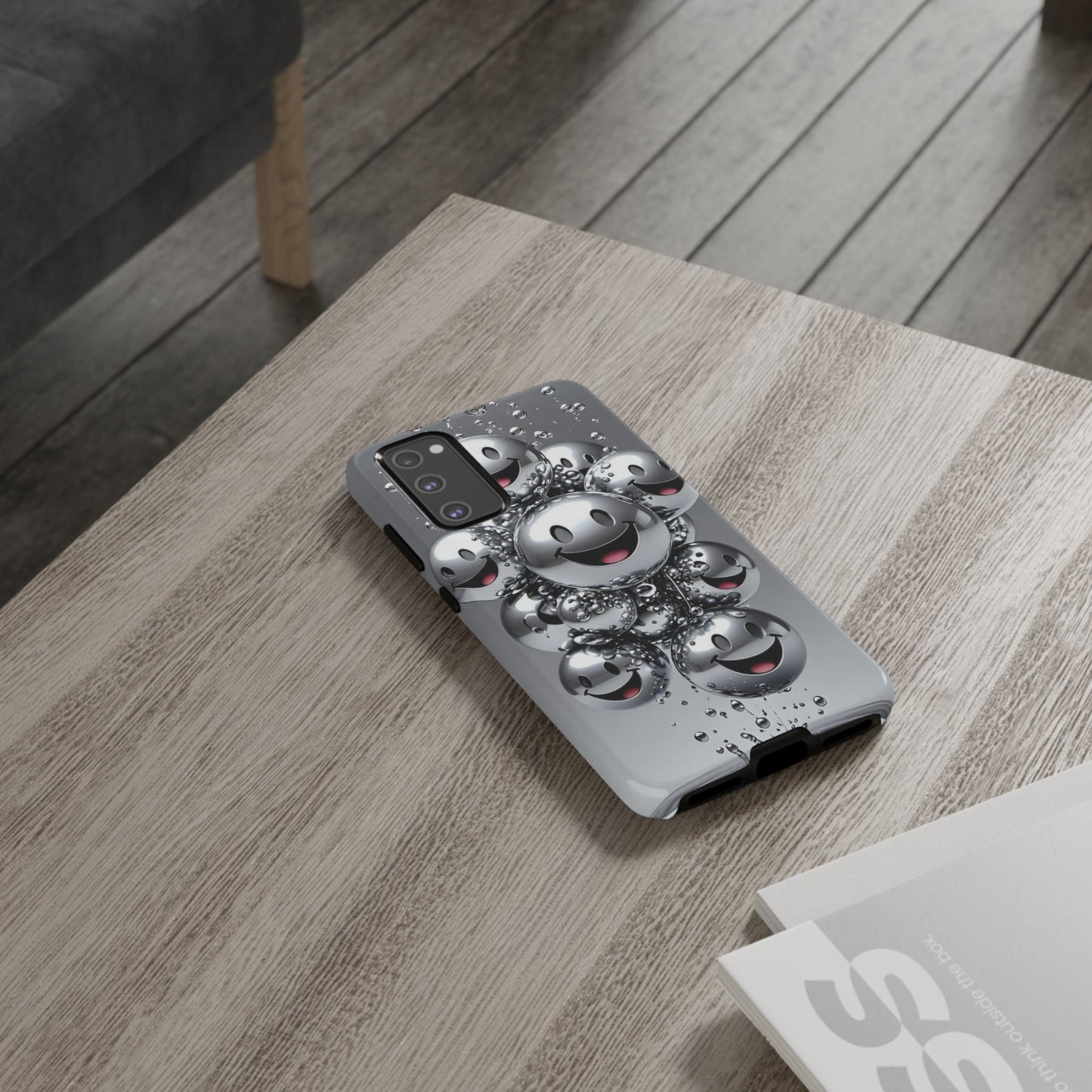 Cheerful Phone Case with Smiley Faces, Tough and Fun Case for You, Gift for Friends, Unique Smartphone Cover, Bubble Design | Samsung Case