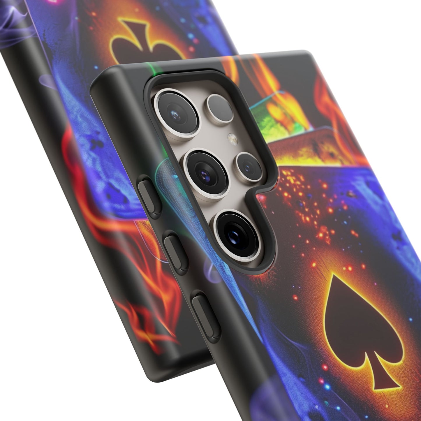 Vibrant Phone Case with Ace of Spades Design, Tough Phone Cover, Colorful Gift for Gamer| Samsung Case