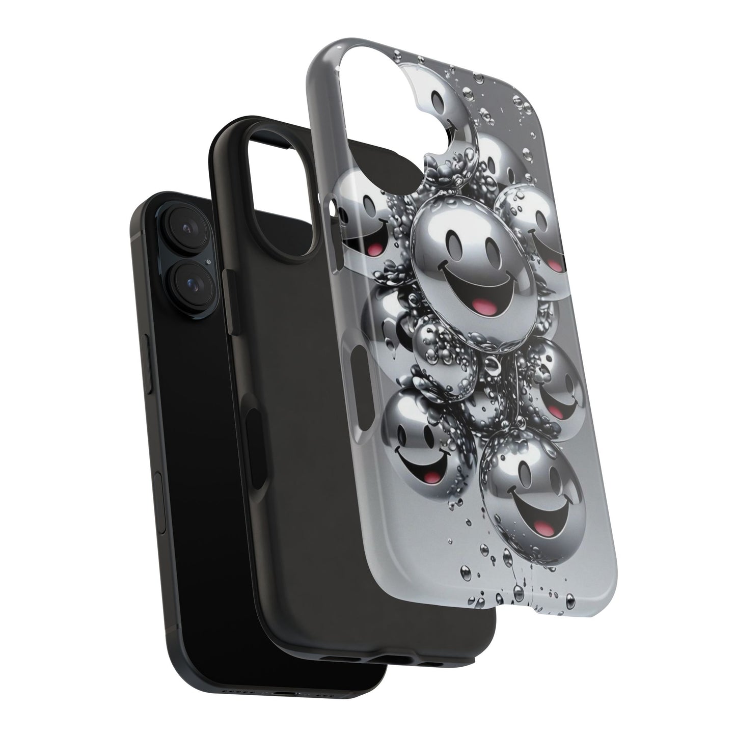 Smiley Bubble Tough Phone Cases - Durable Smartphone Protection, Fun Happy Face Design, Perfect for Gift | Iphone Case