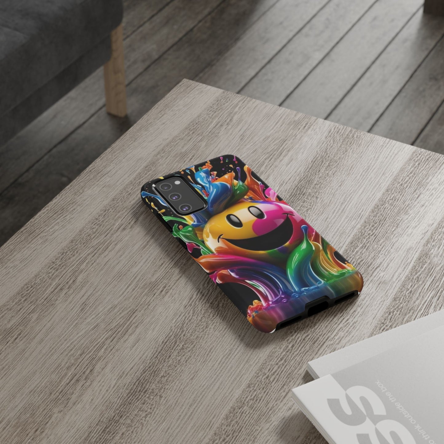 Colorful Smiley Phone Case - Fun and Funky, Vibrant Design, Gift for Friends, Cute Accessories, Unique Phone Cover | Samsung Case
