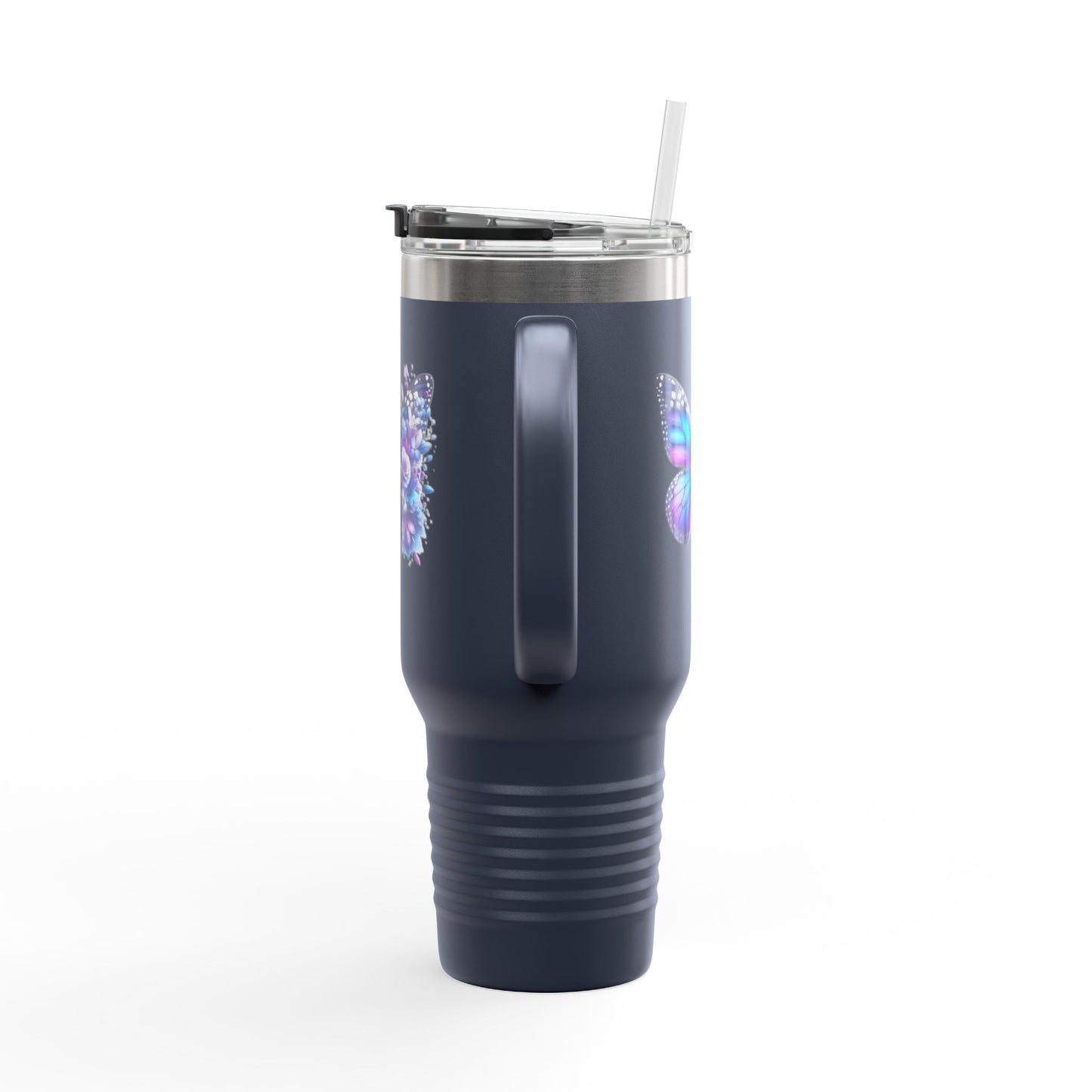 Colorful Butterfly Insulated Travel Tumbler, 40oz
