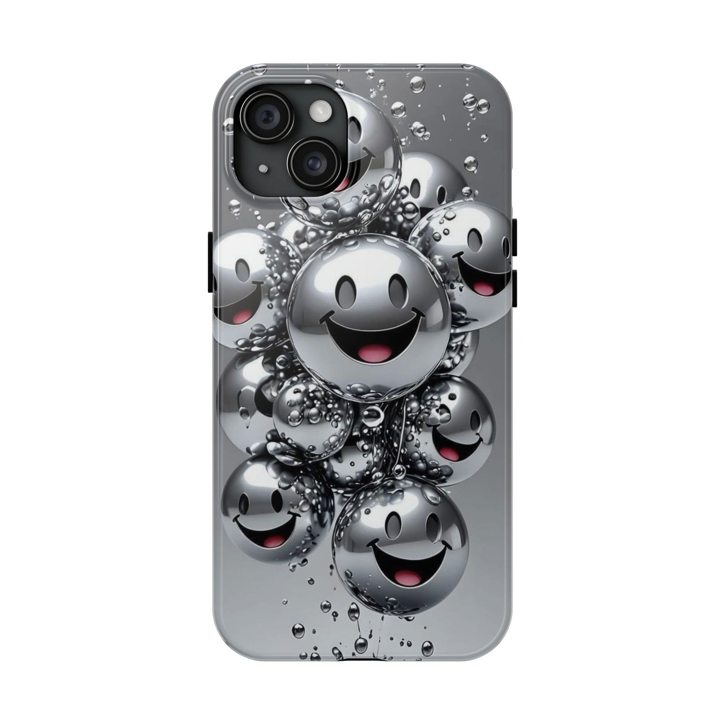 Smiley Bubble Tough Phone Cases - Durable Smartphone Protection, Fun Happy Face Design, Perfect for Gift | Iphone Case