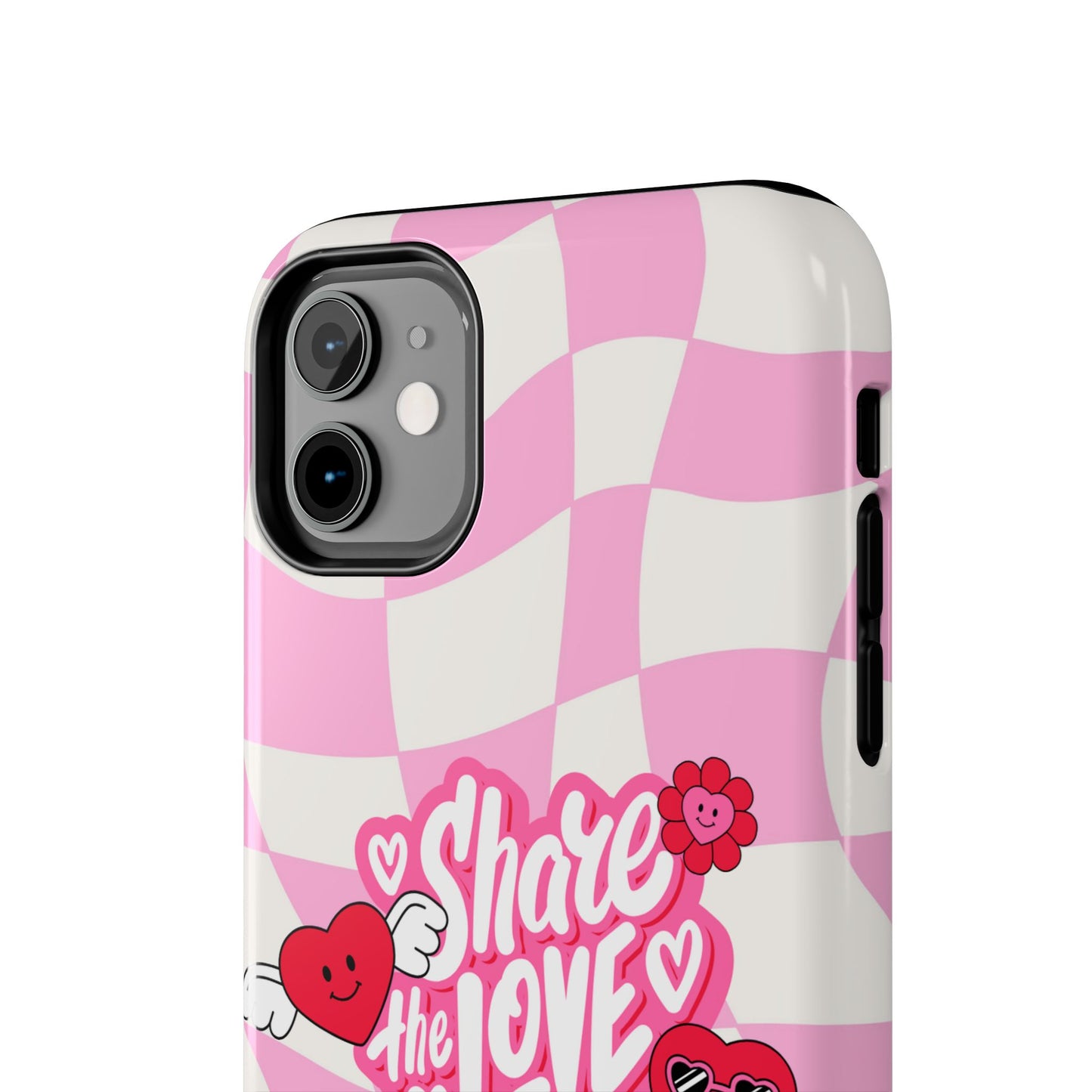 Share the Love Tough Phone Cases - Cute Heart Designs for Valentine's Day, Cute Phone Accessories, Gifts for Teens, Stylish Phone Covers