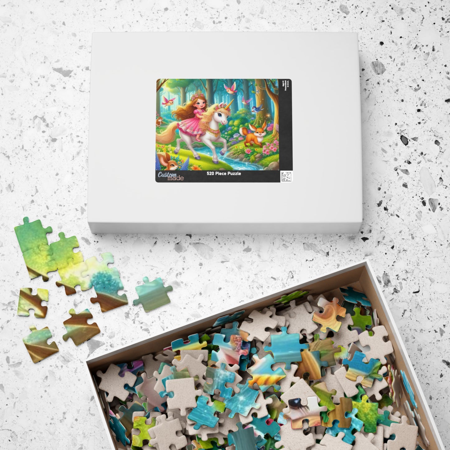 Whimsical Unicorn Puzzle for Kids, Family Fun, Magical Forest Theme, Kids Birthday Gift, Christmas Activity