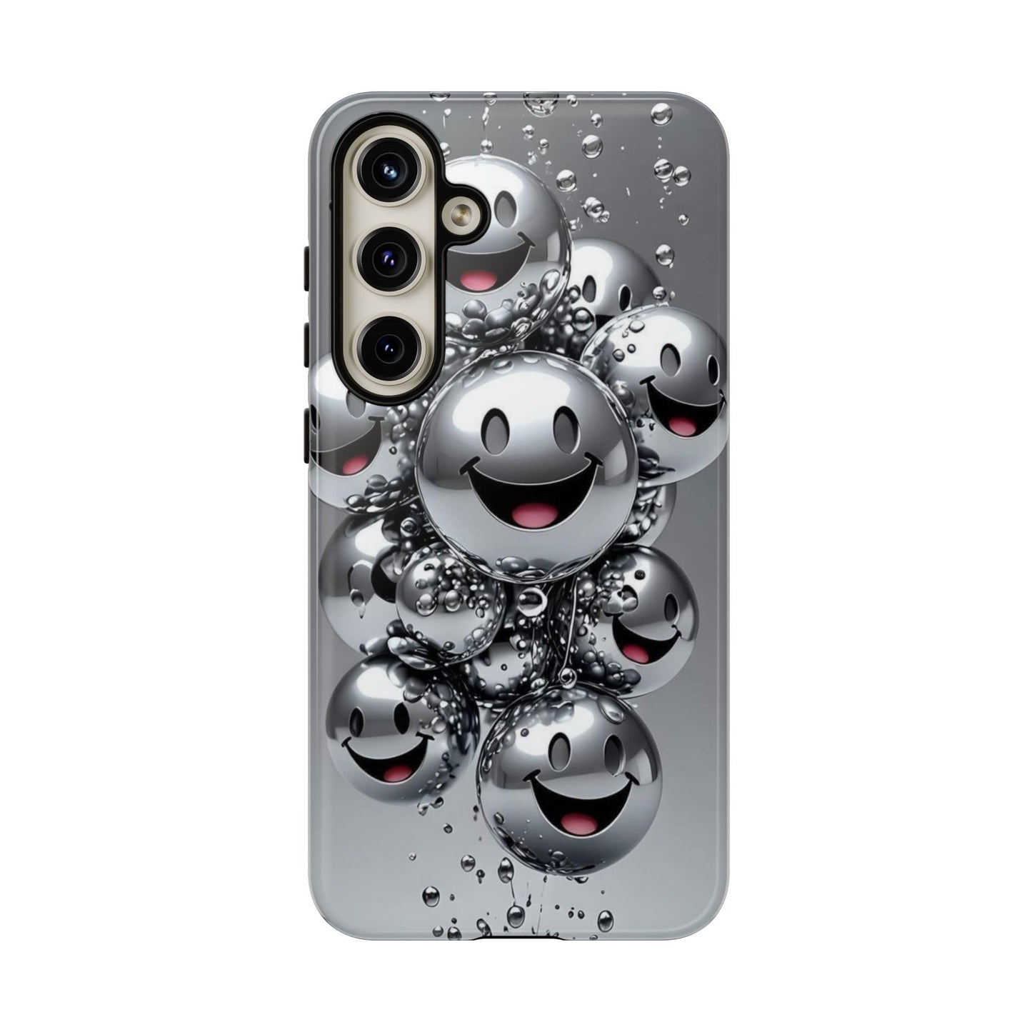 Cheerful Phone Case with Smiley Faces, Tough and Fun Case for You, Gift for Friends, Unique Smartphone Cover, Bubble Design | Samsung Case