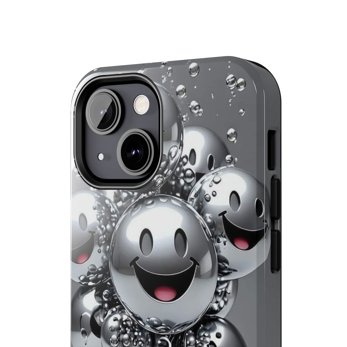 Smiley Bubble Tough Phone Cases - Durable Smartphone Protection, Fun Happy Face Design, Perfect for Gift | Iphone Case